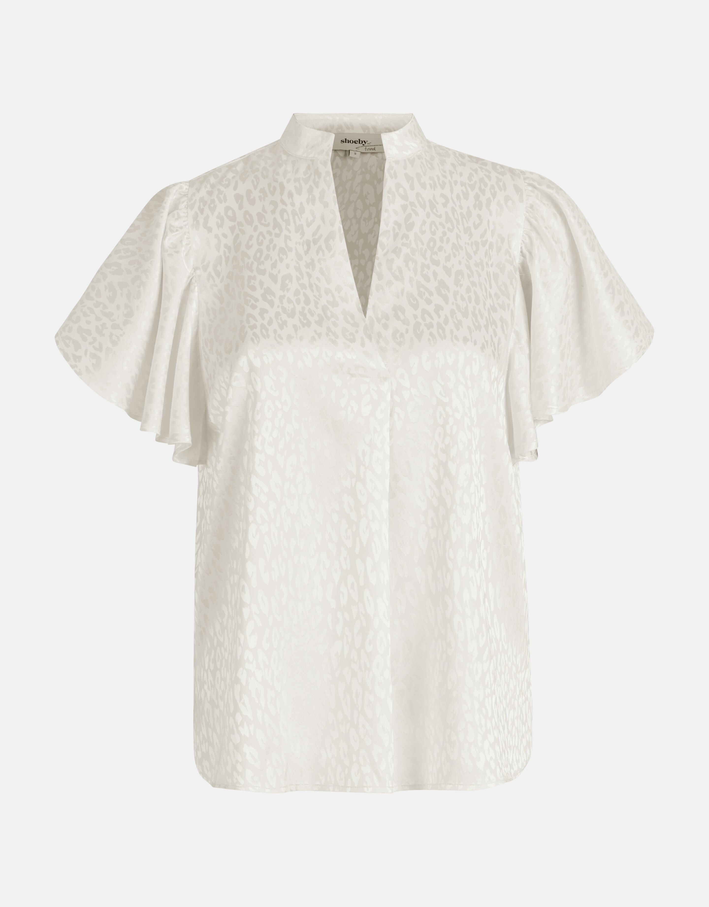 Jacquard-Rüschen-Bluse Off White von Fred SHOEBY WOMEN