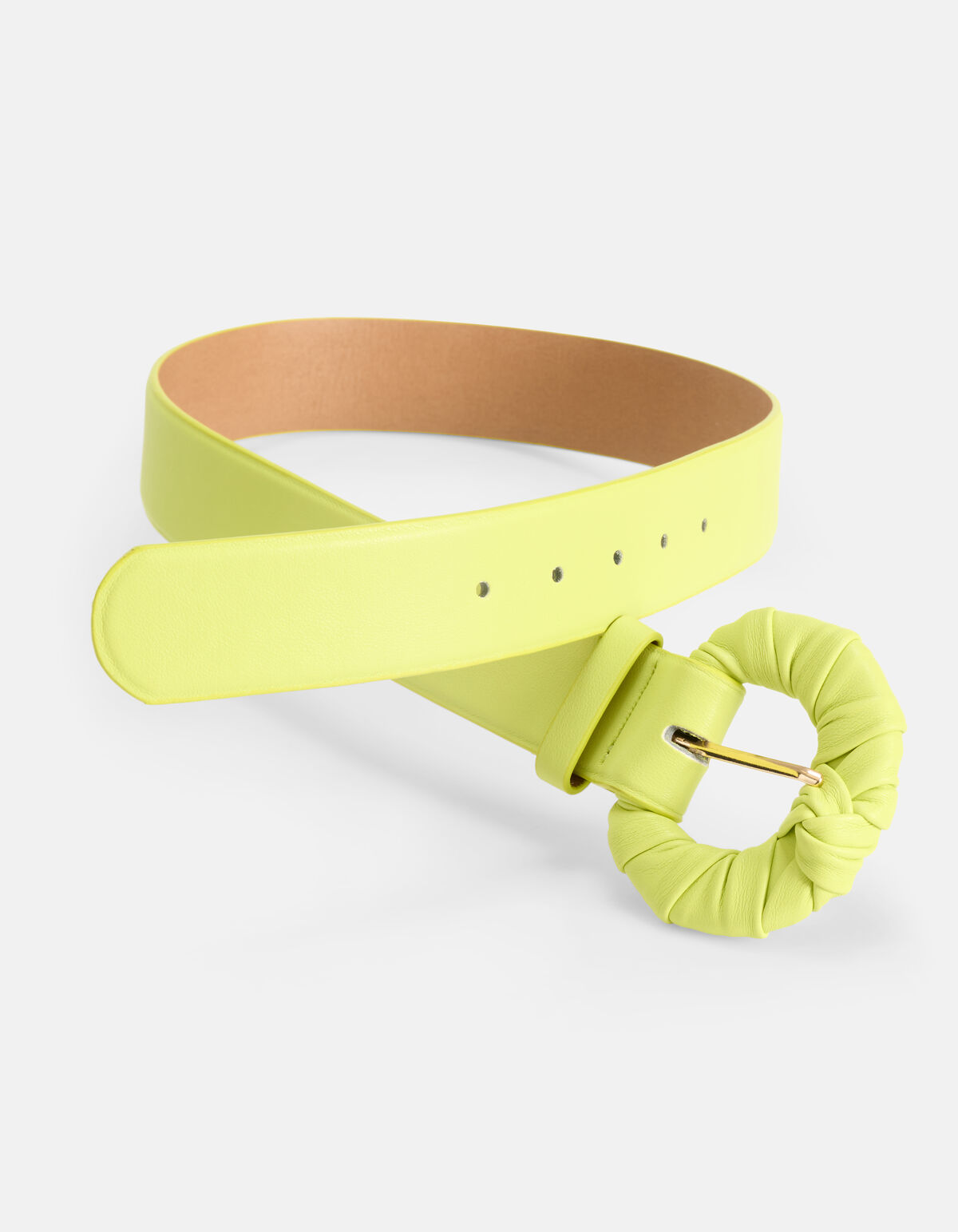 Taillengürtel mit gefalteter Schnalle Hellgrün SHOEBY ACCESSOIRES