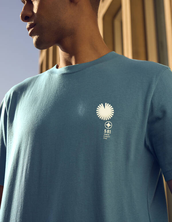 Radar Artwork T-Shirt Hellblau SHOEBY MEN