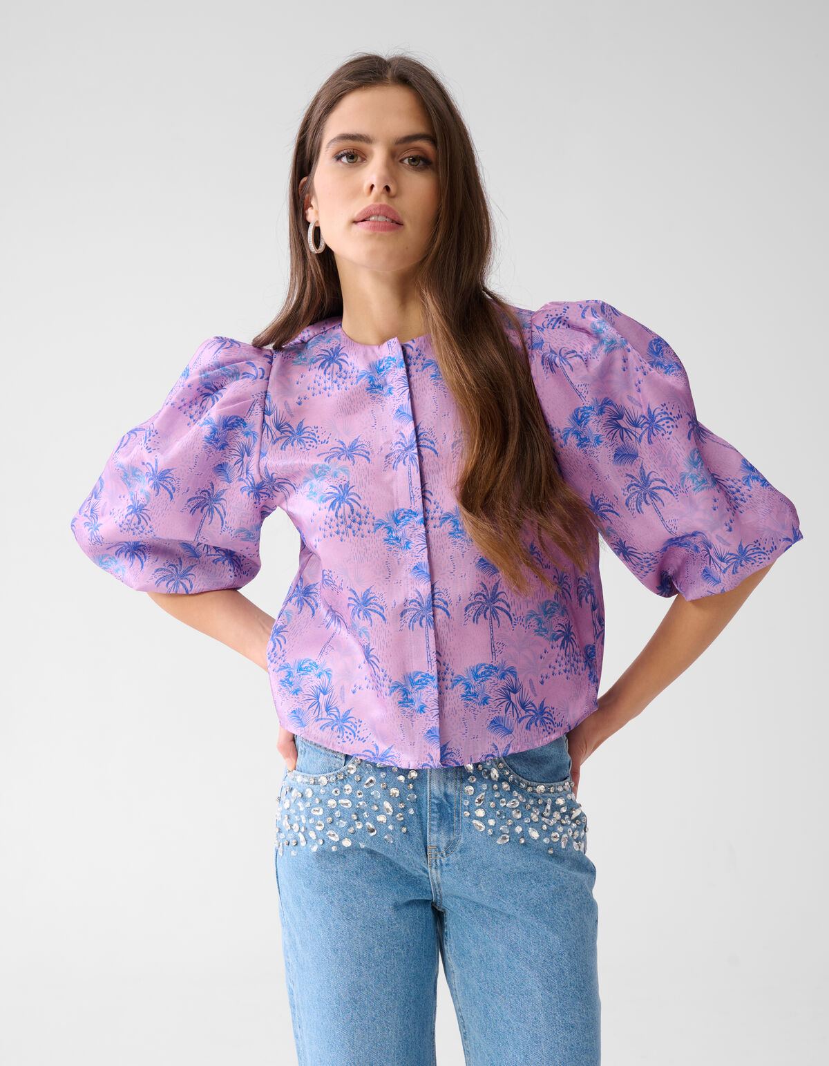 Puff Blouse Paars SHOEBY WOMEN