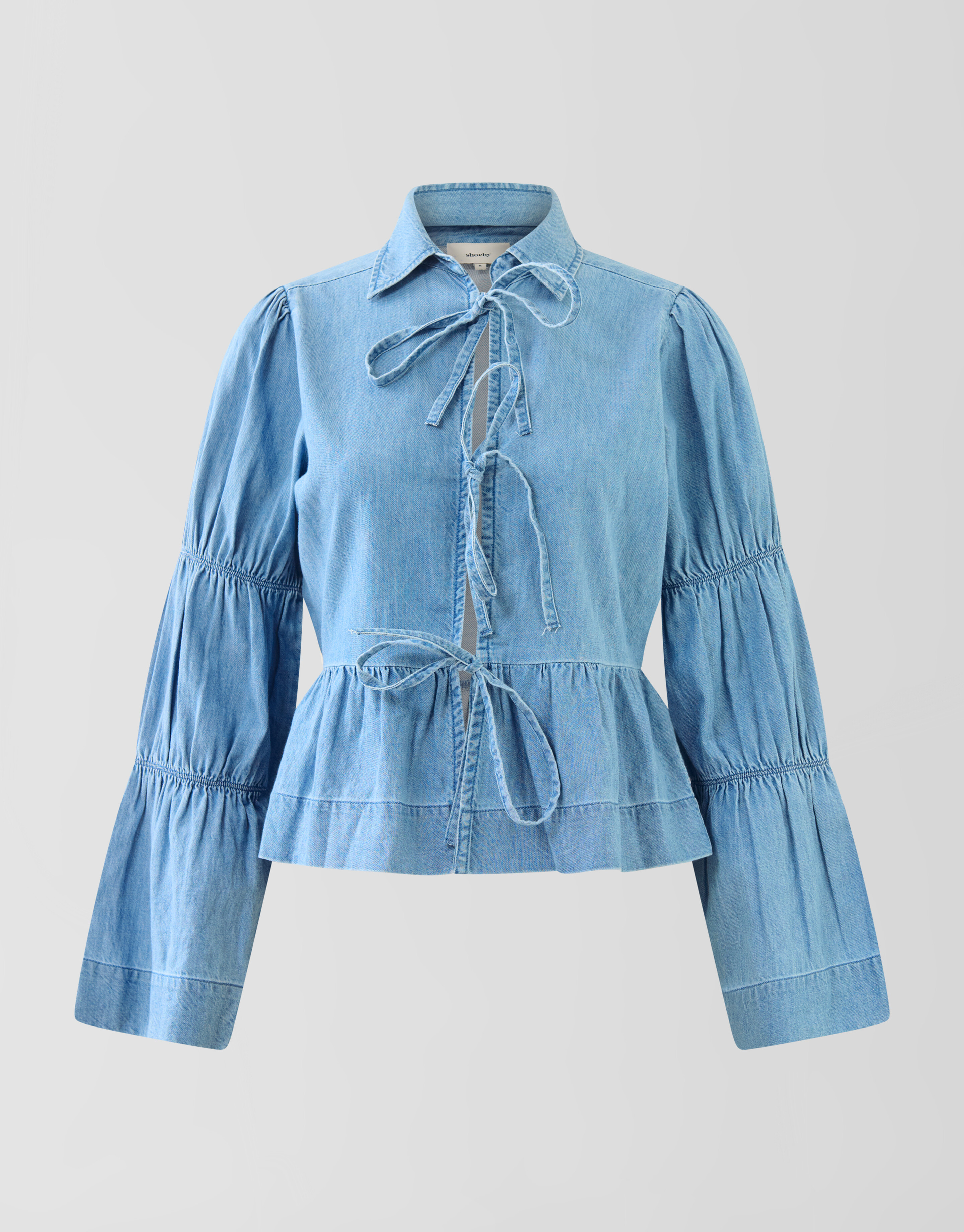 Denim Schleifenbluse Blau SHOEBY WOMEN
