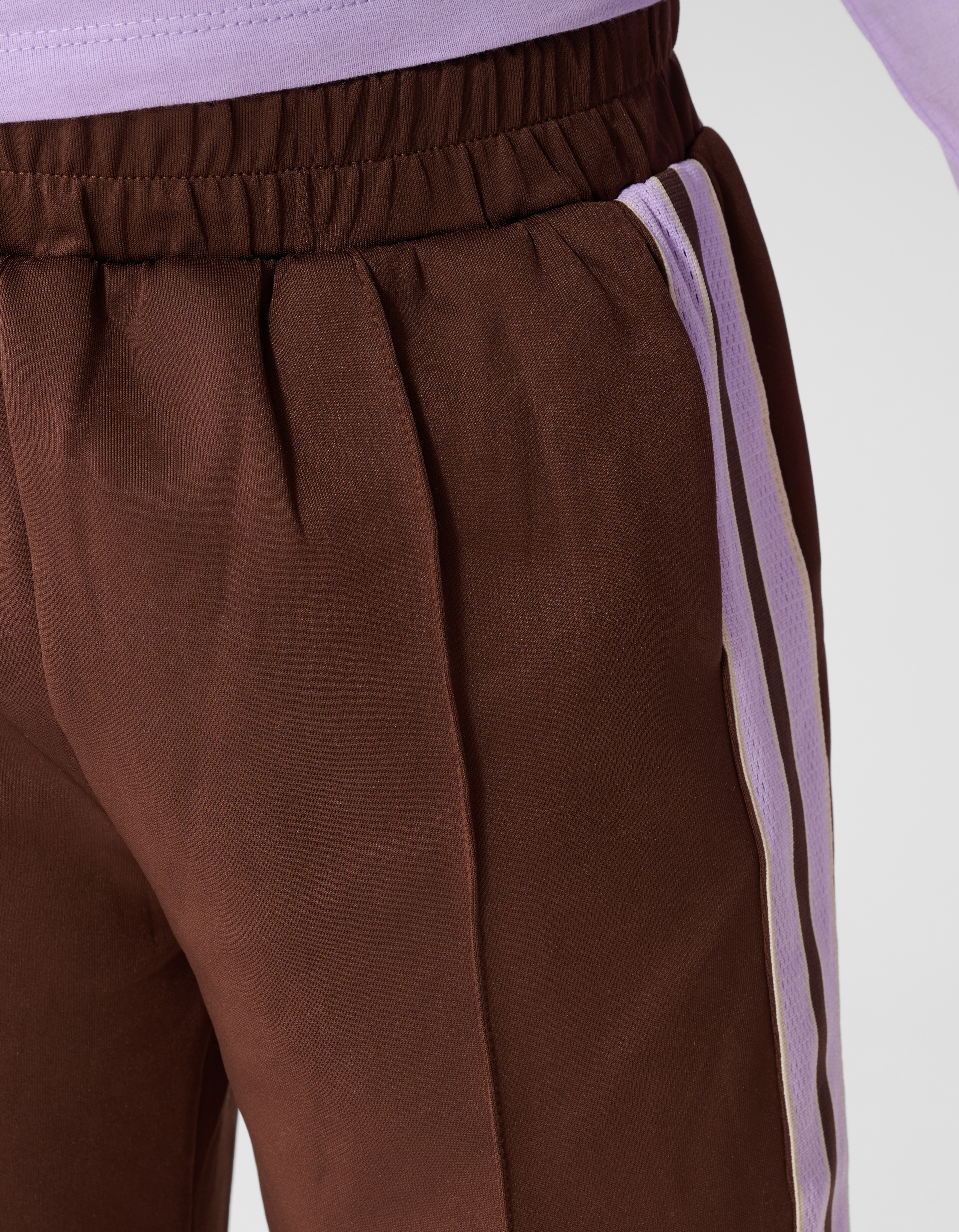 Jogginghose mit weitem Bein und Knopfleist Braun SHOEBY GIRLS