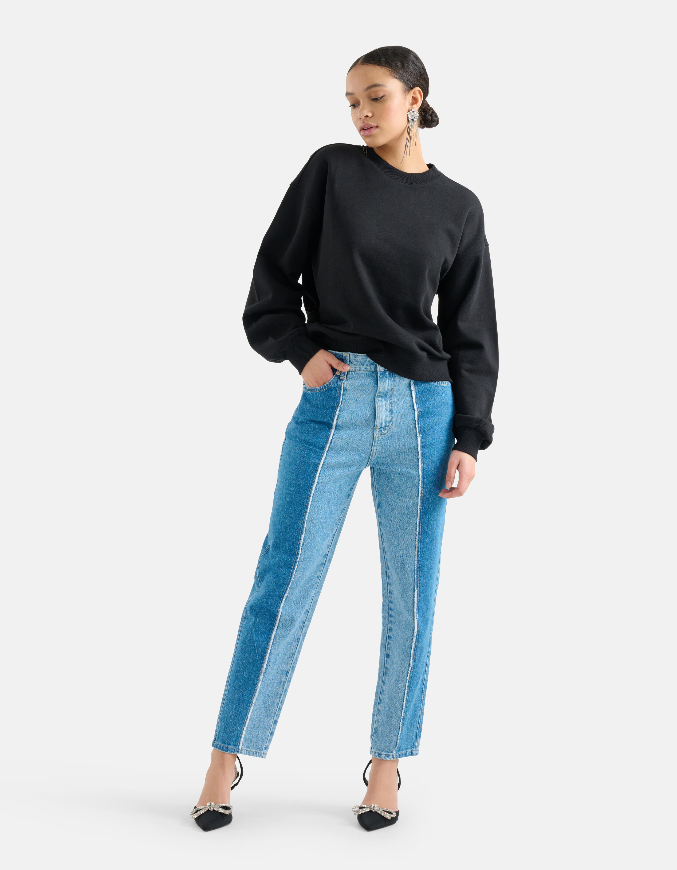 Pullover mit Artwork Schwarz SHOEBY WOMEN