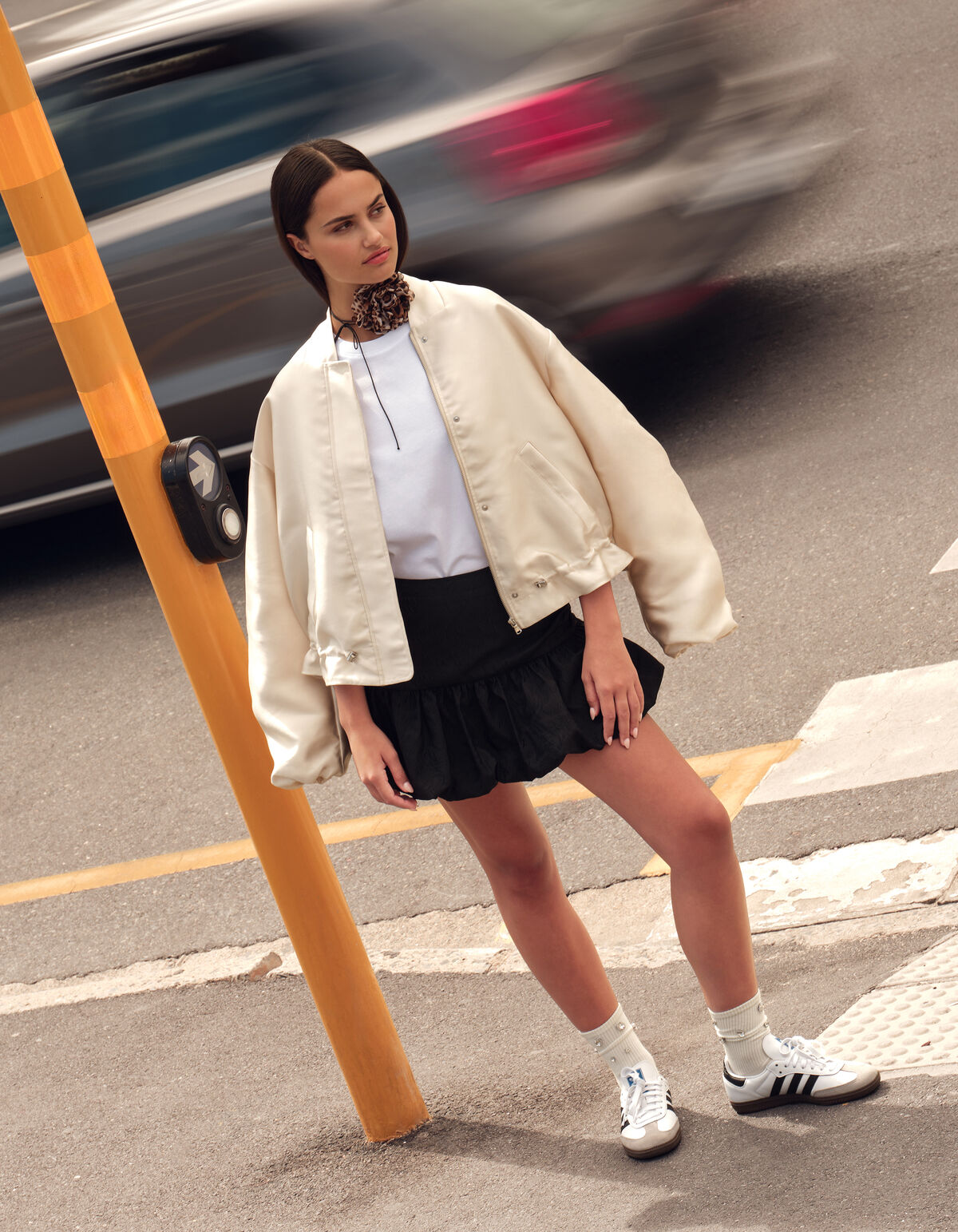 Satin Bomber Off White SHOEBY WOMEN