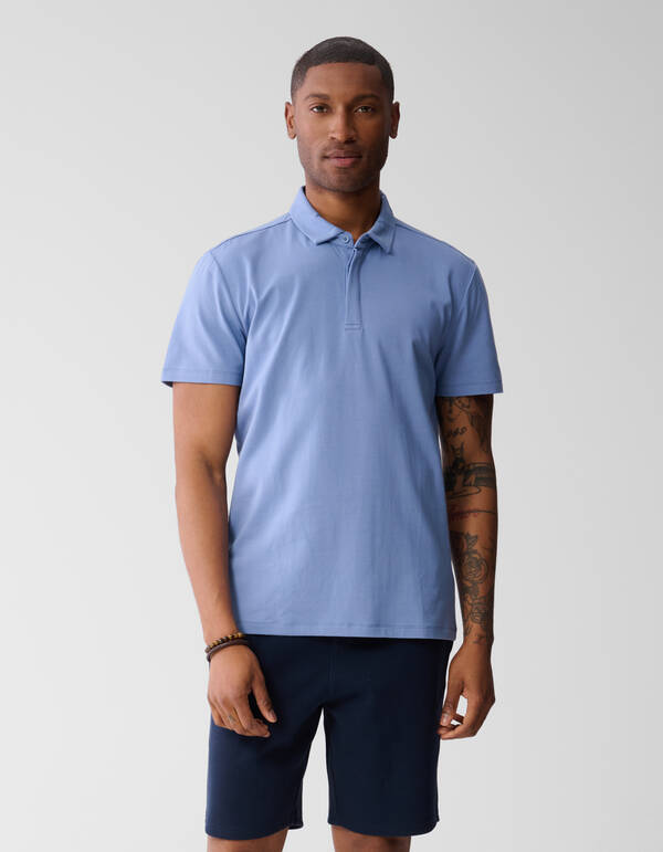 Jersey-Polo in Hellblau SHOEBY MEN