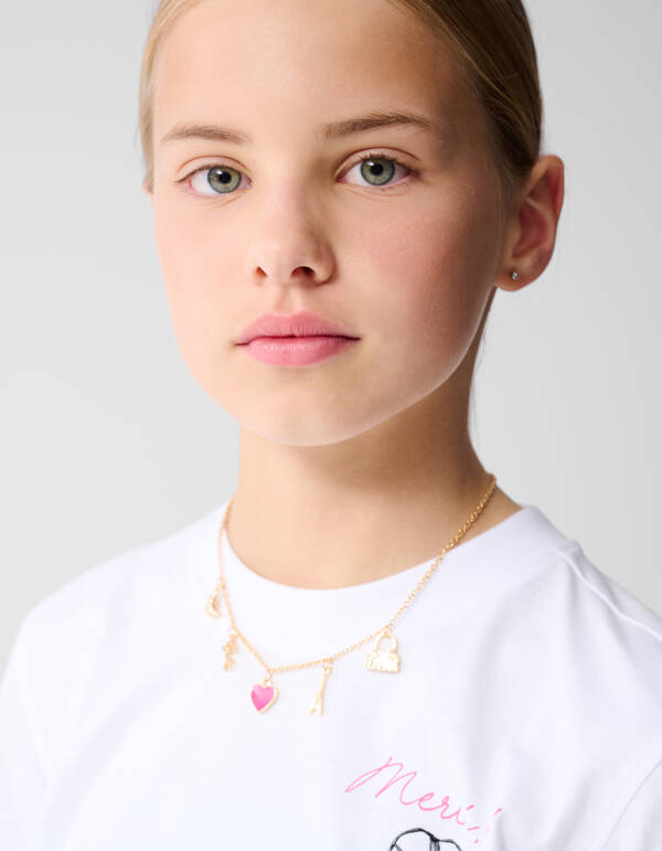 Paris Artwork T-shirt Weiß SHOEBY GIRLS