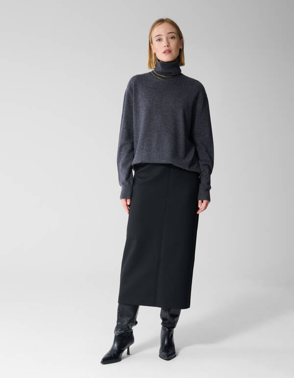 Strickrollkragenpullover Dunkelgrau By Lonneke SHOEBY WOMEN