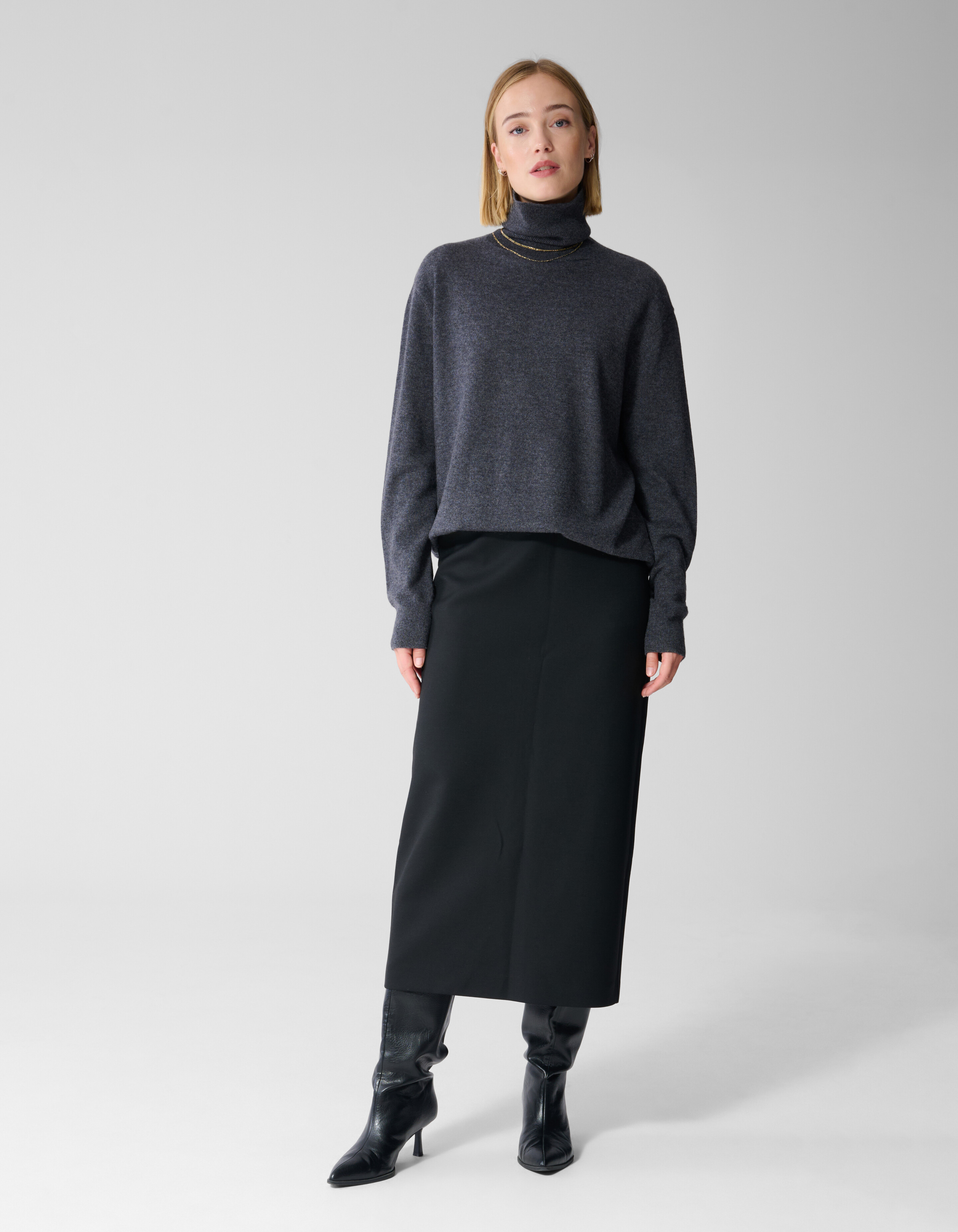 Strickrollkragenpullover Dunkelgrau By Lonneke SHOEBY WOMEN