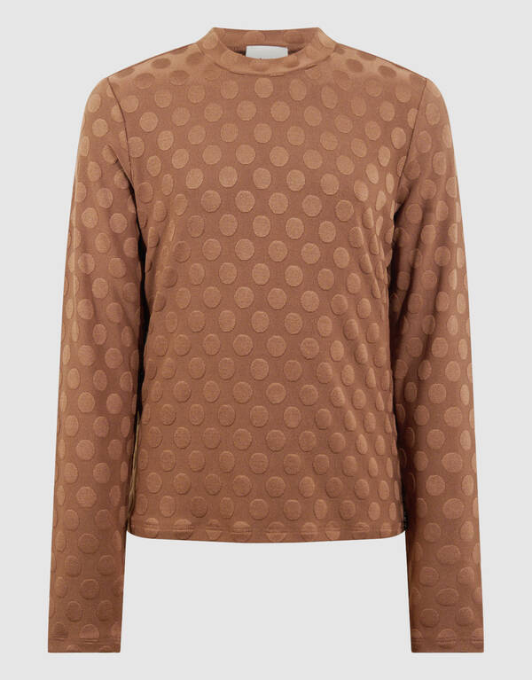 Polkadot Langarmshirt Braun SHOEBY GIRLS