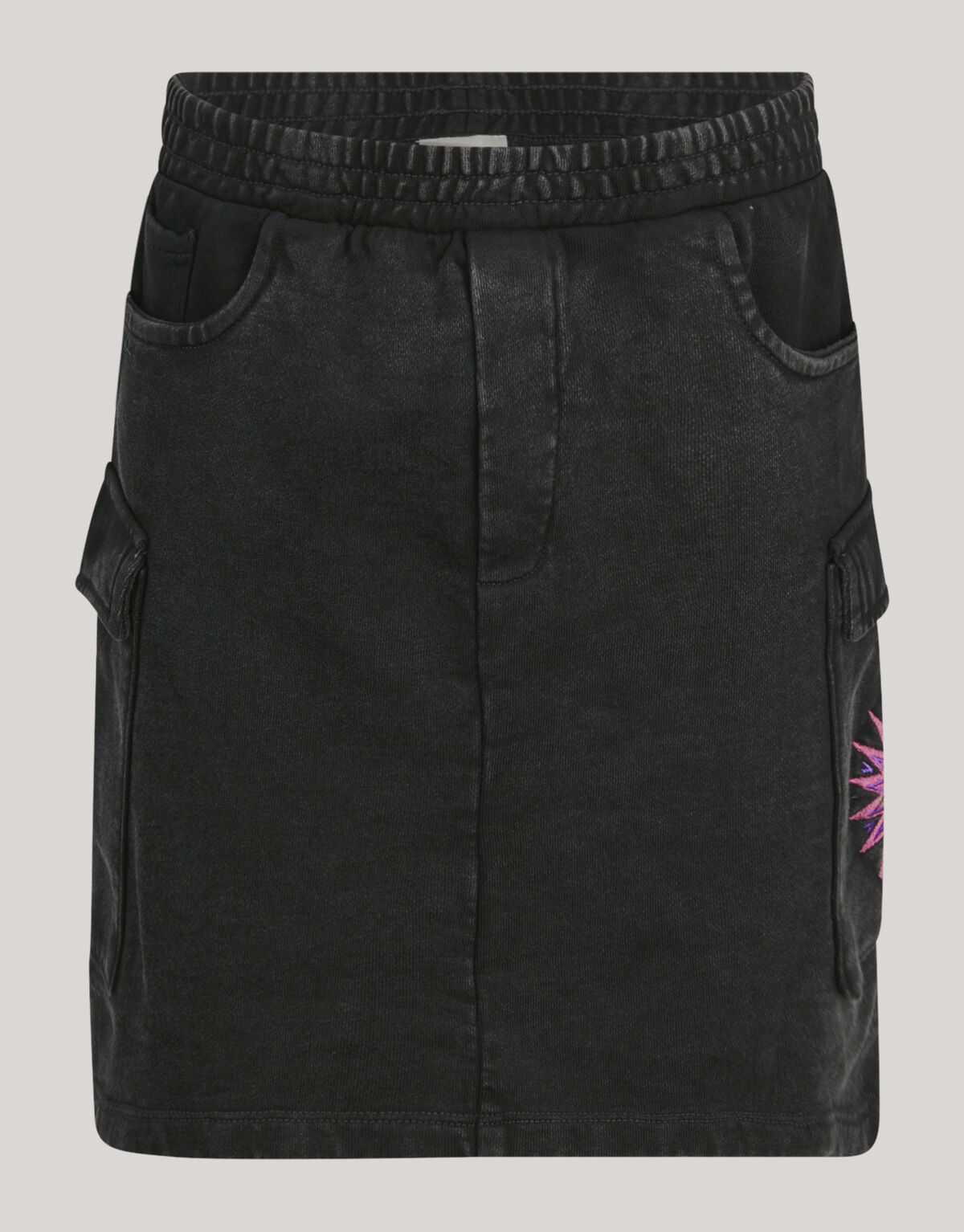 Gewaschener Denim-Rock Dunkelgrau SHOEBY GIRLS