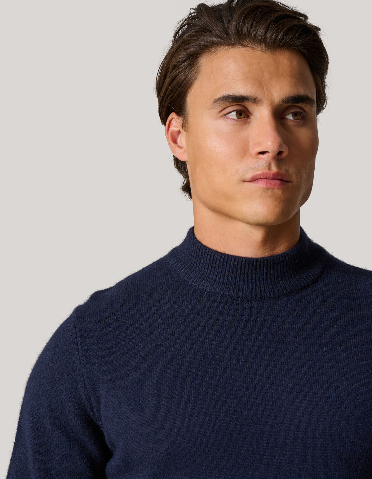 Jacquard-Strickpullover Dunkelblau SHOEBY MEN