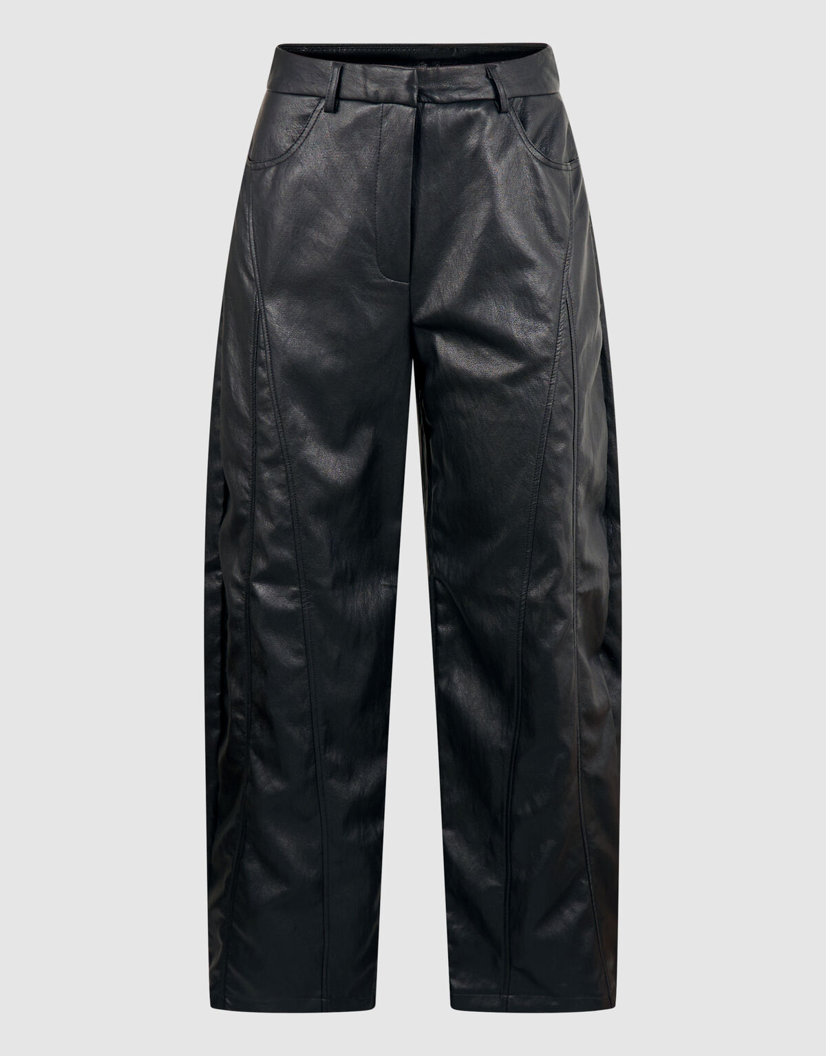 Vegane Leder Barrel Fit Hose Schwarz SHOEBY WOMEN