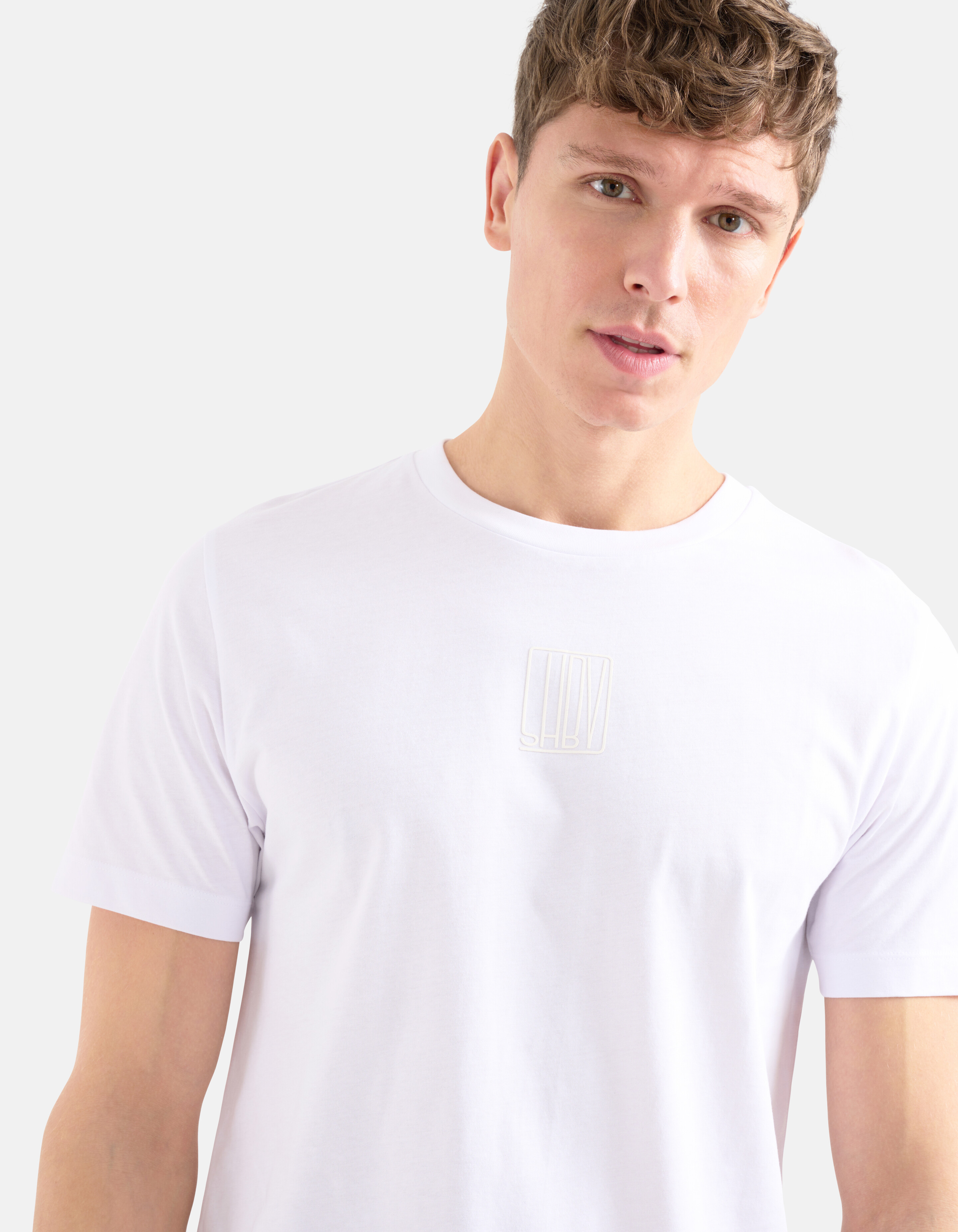 Text-T-Shirt Weiß SHOEBY MEN