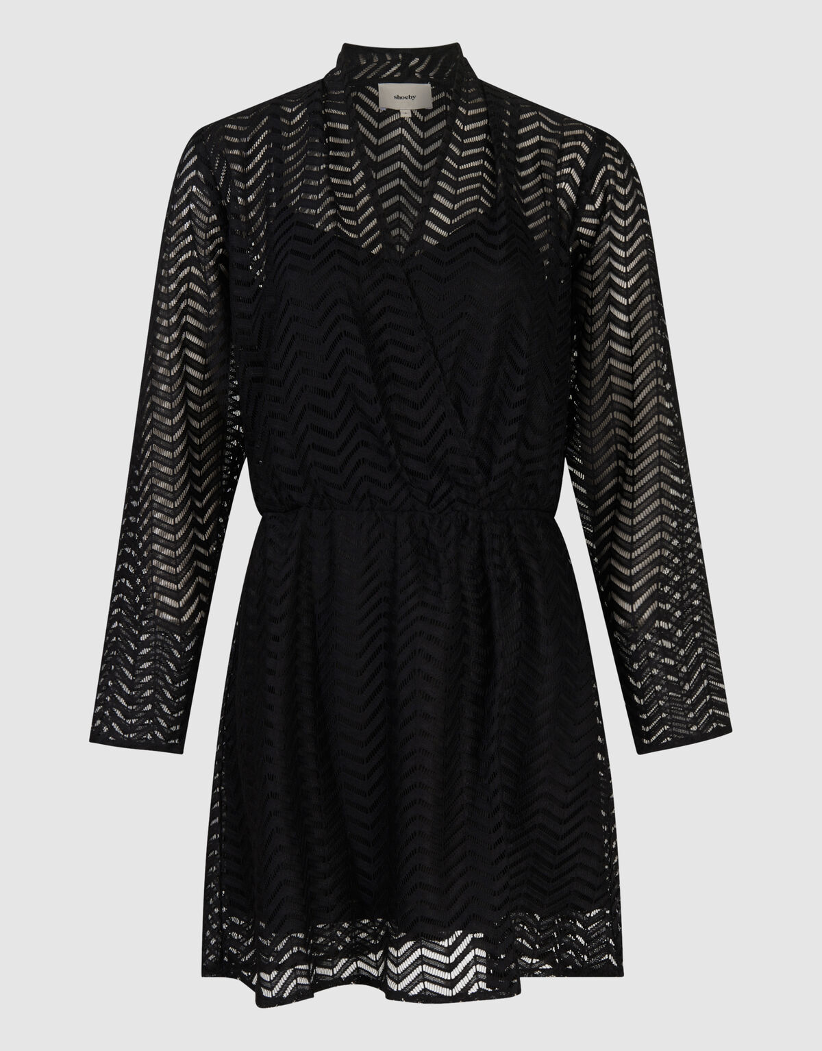 Zickzack Spitzenminikleid Schwarz SHOEBY WOMEN