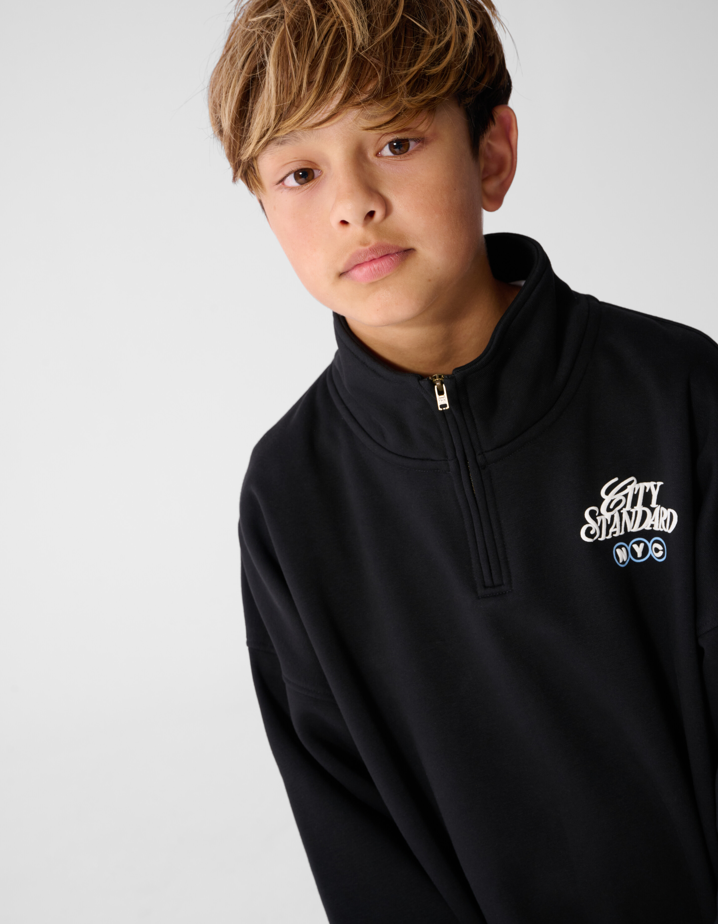 City Zip Sweatshirt Schwarz SHOEBY BOYS