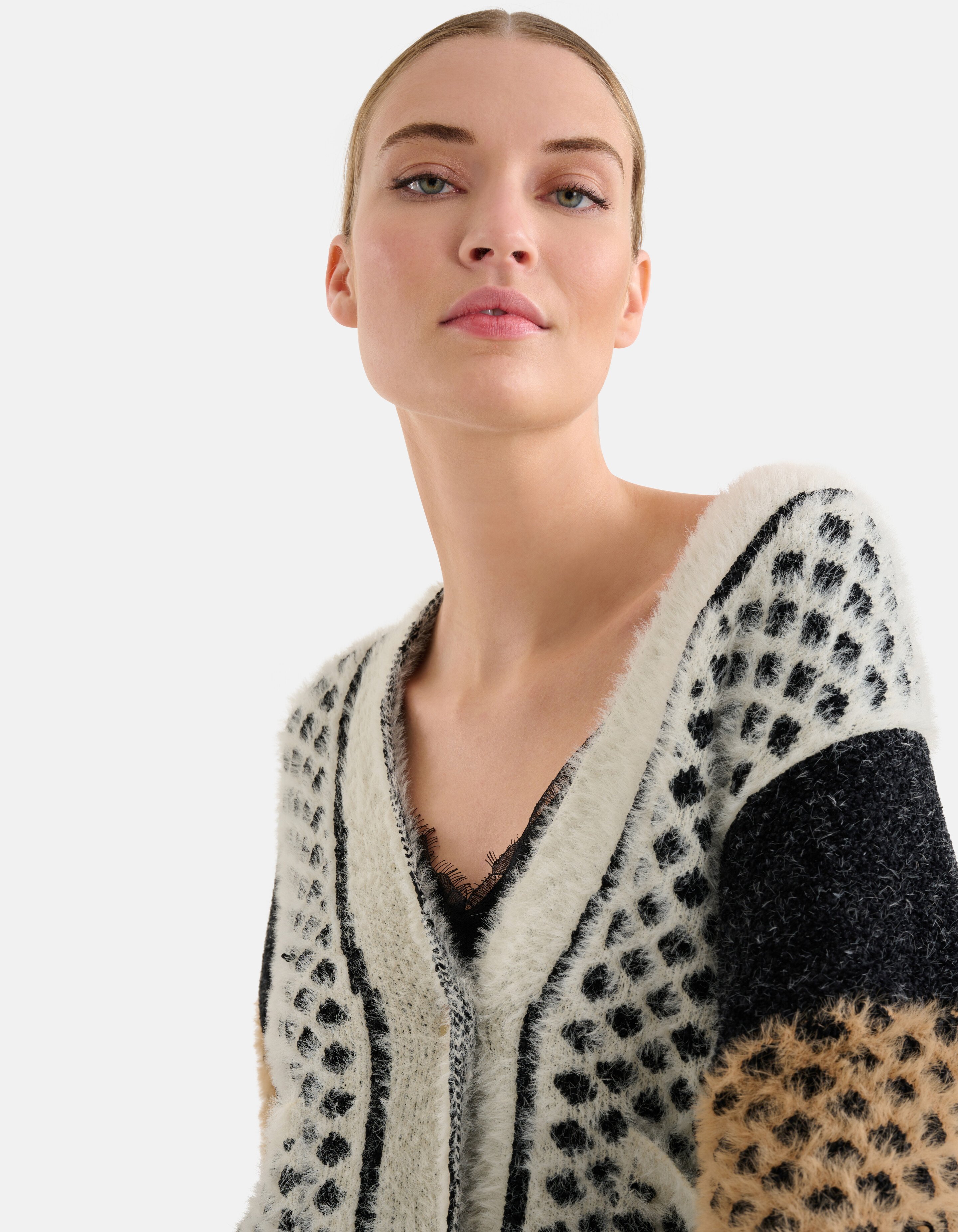 Weiche Jacquard-Strickjacke Schwarz von Mieke SHOEBY WOMEN