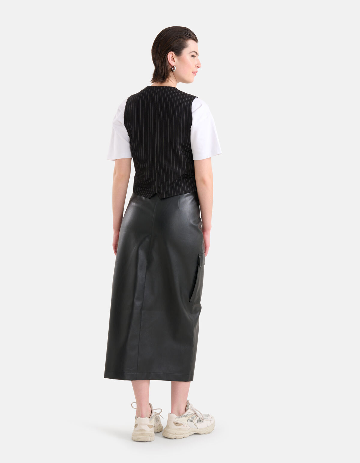 Nadelstreifen-Gilet Schwarz/Weiß SHOEBY WOMEN