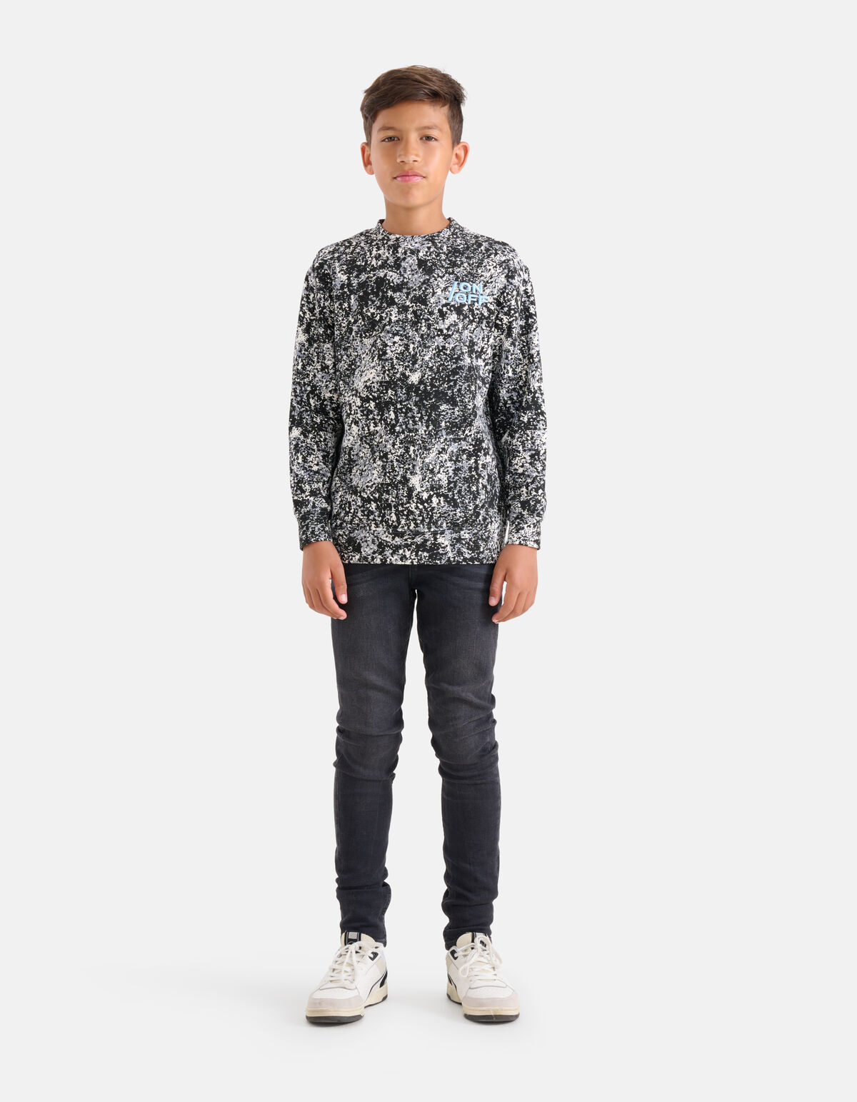 Printed Sweater Zwart/Wit SHOEBY BOYS