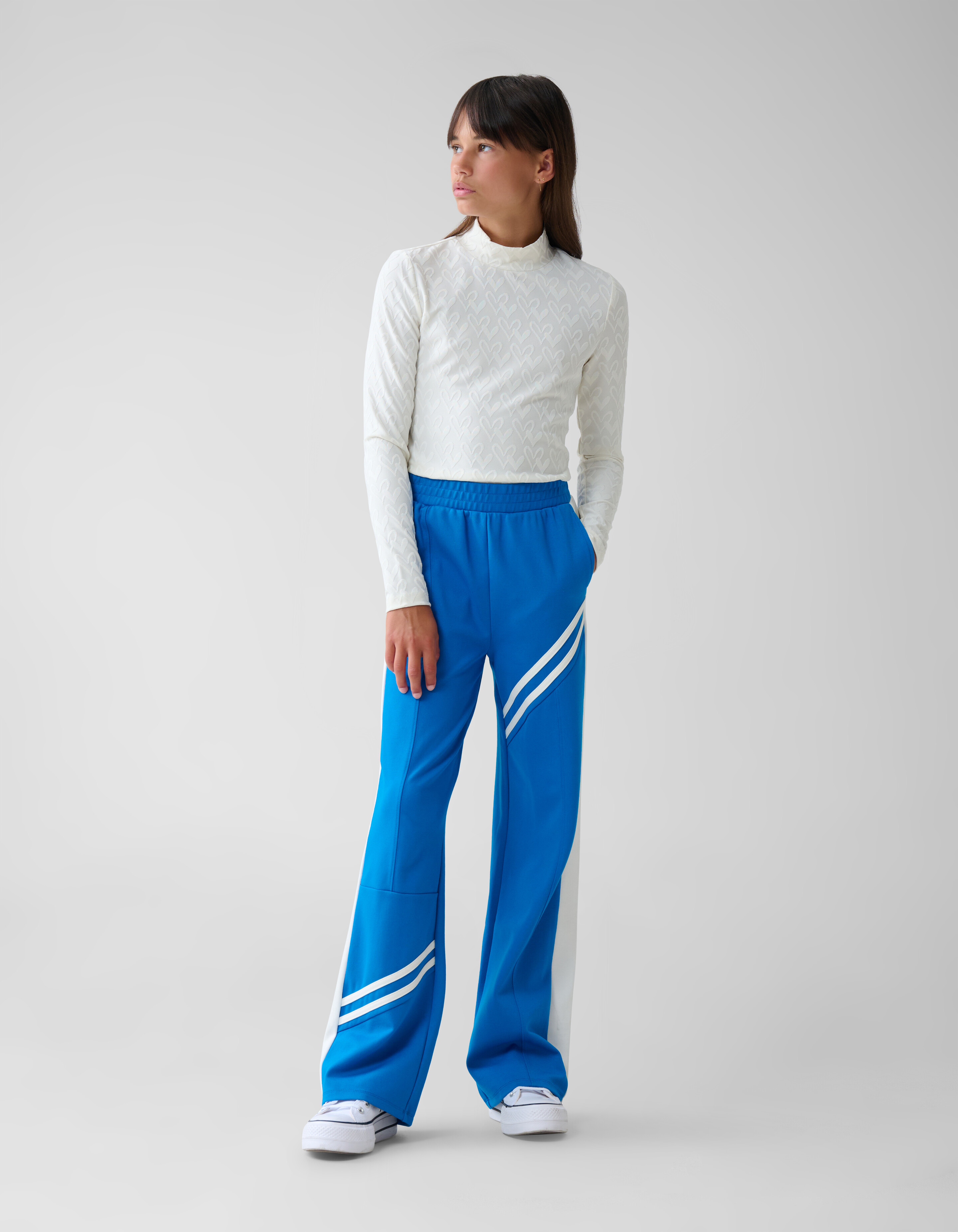 Herz-Jersey-Top Weiß SHOEBY GIRLS
