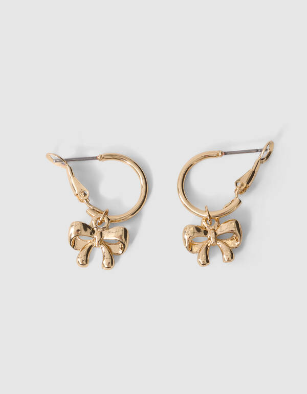 Schleifen-Ohrringe, Gold SHOEBY ACCESSOIRES