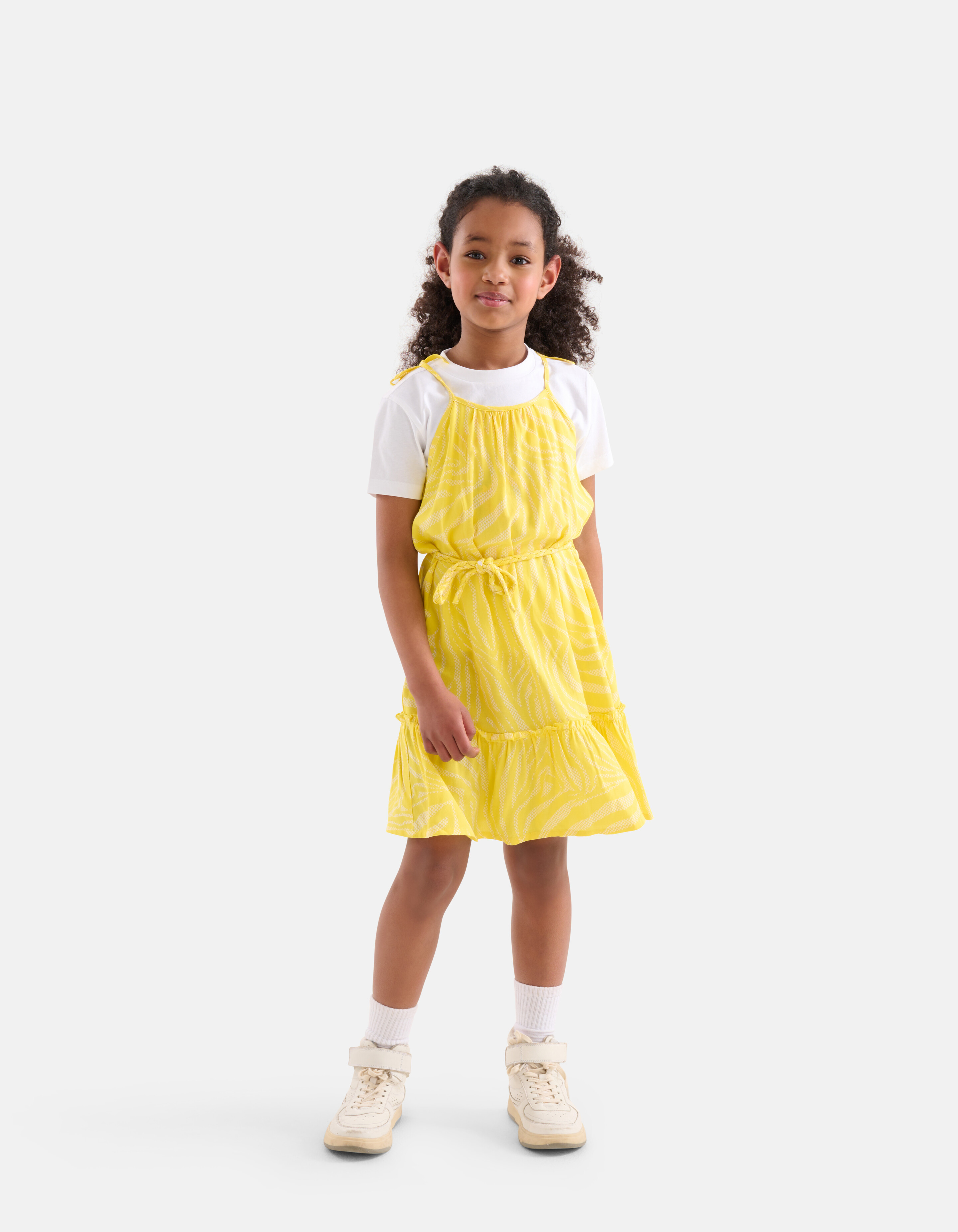 Zebra Print Kleid Gelb SHOEBY GIRLS