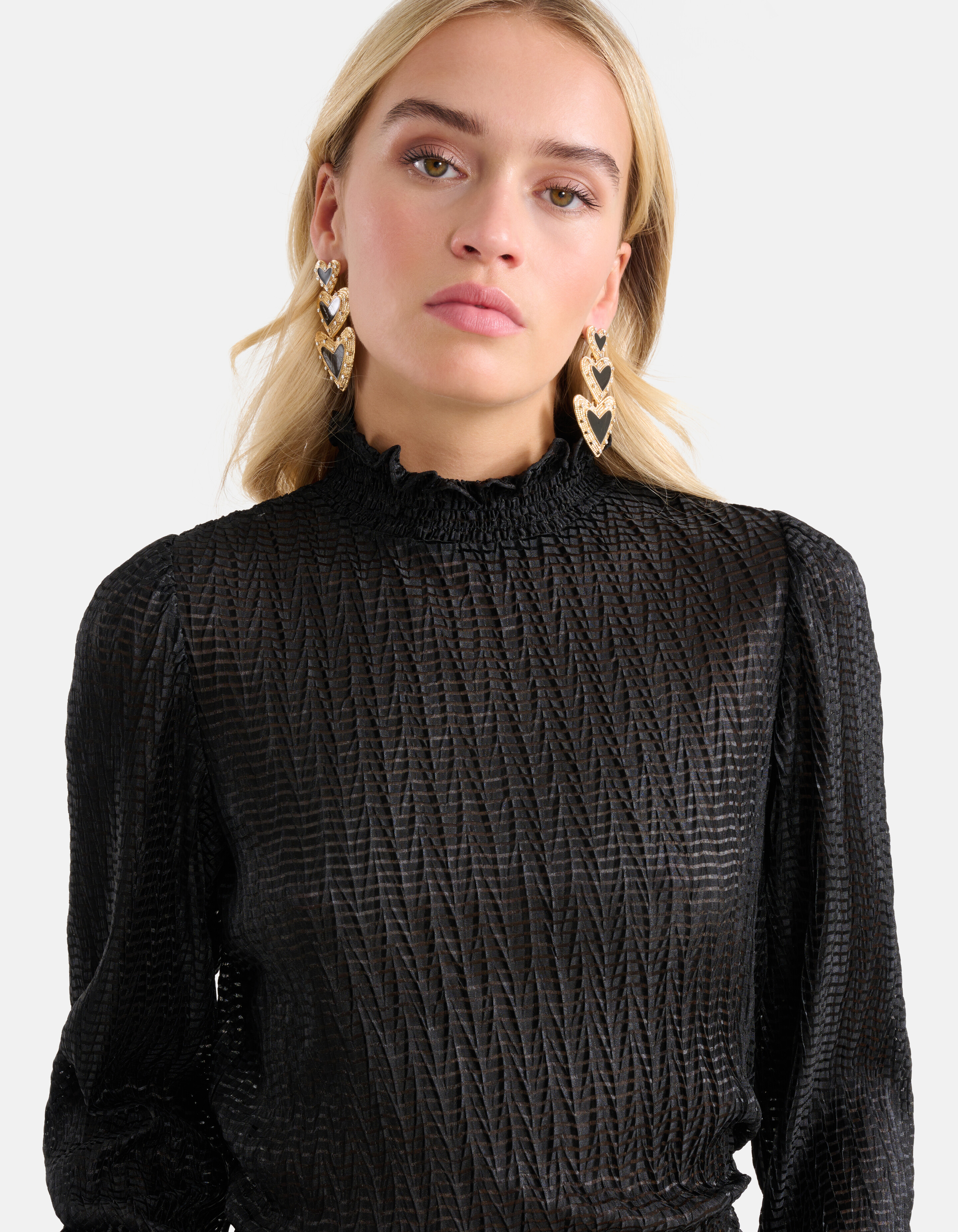 Textur Top Schwarz SHOEBY WOMEN