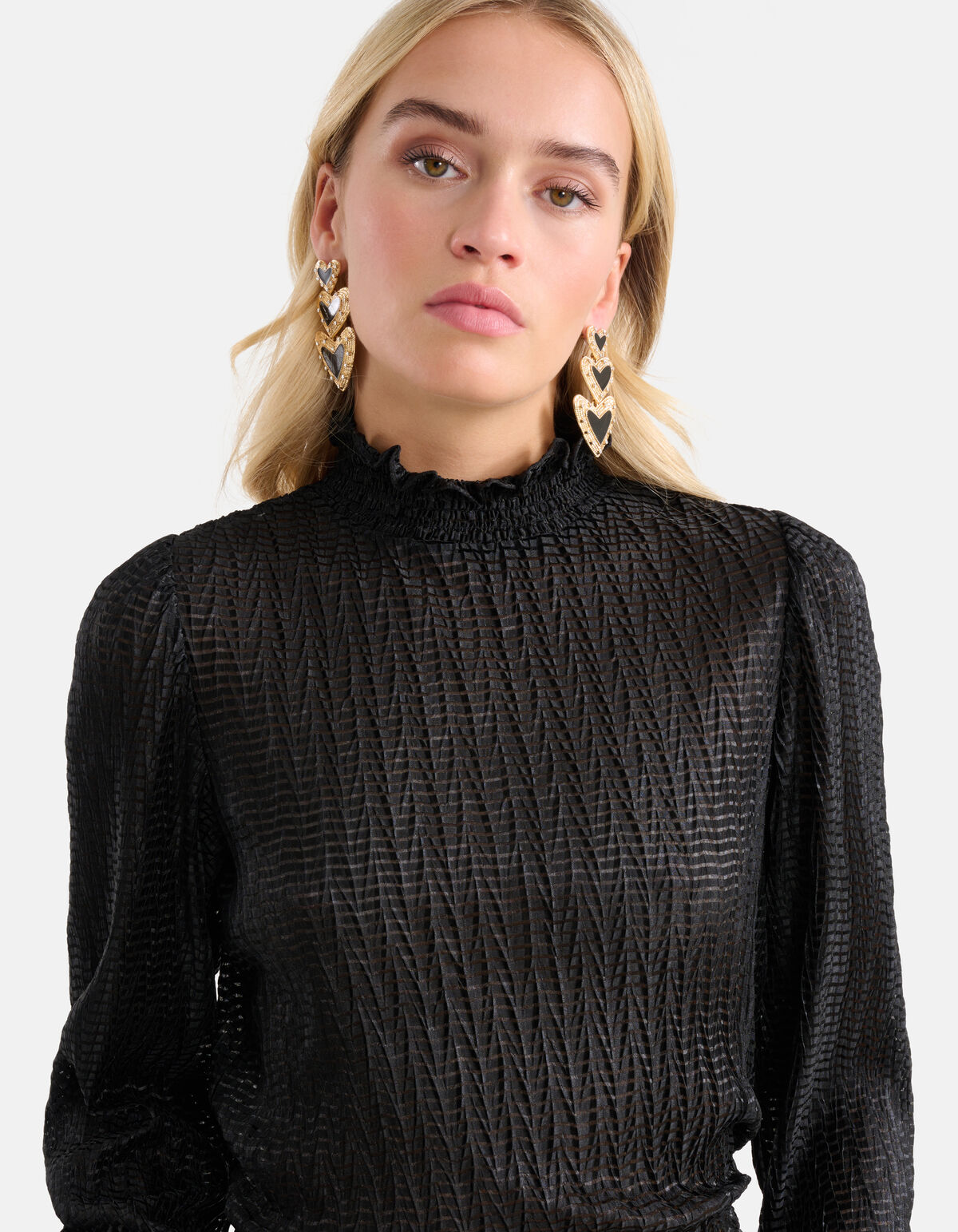 Textur Top Schwarz SHOEBY WOMEN