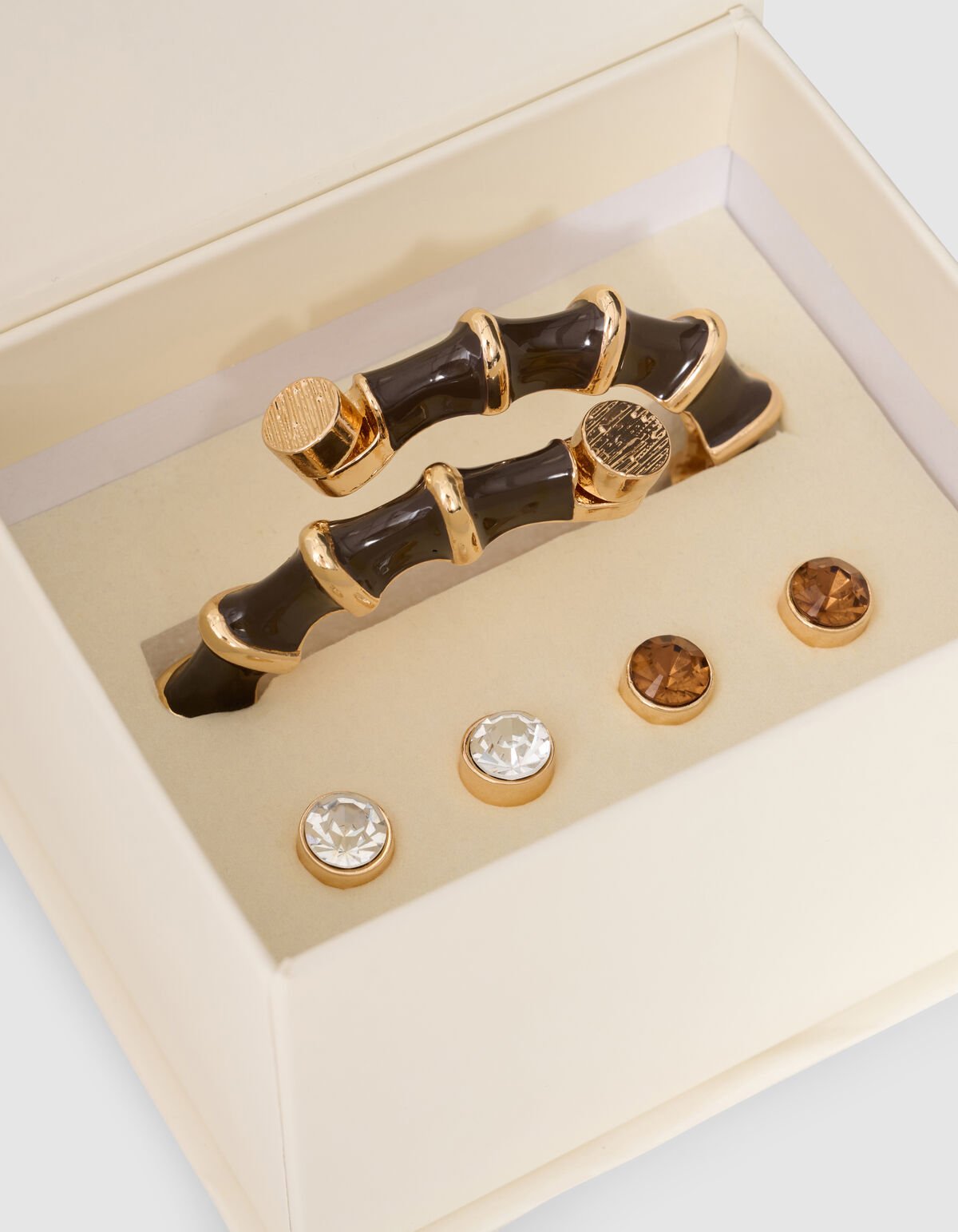 Verdrehter Strass-Armband Dunkelbraun SHOEBY ACCESSOIRES