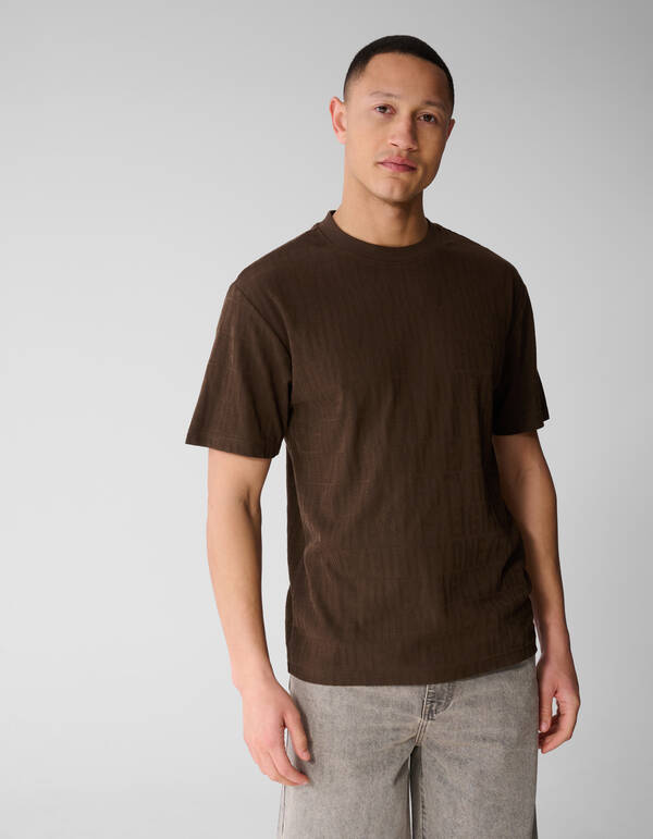 Eighty One Text T-Shirt Dunkelbraun SHOEBY MEN