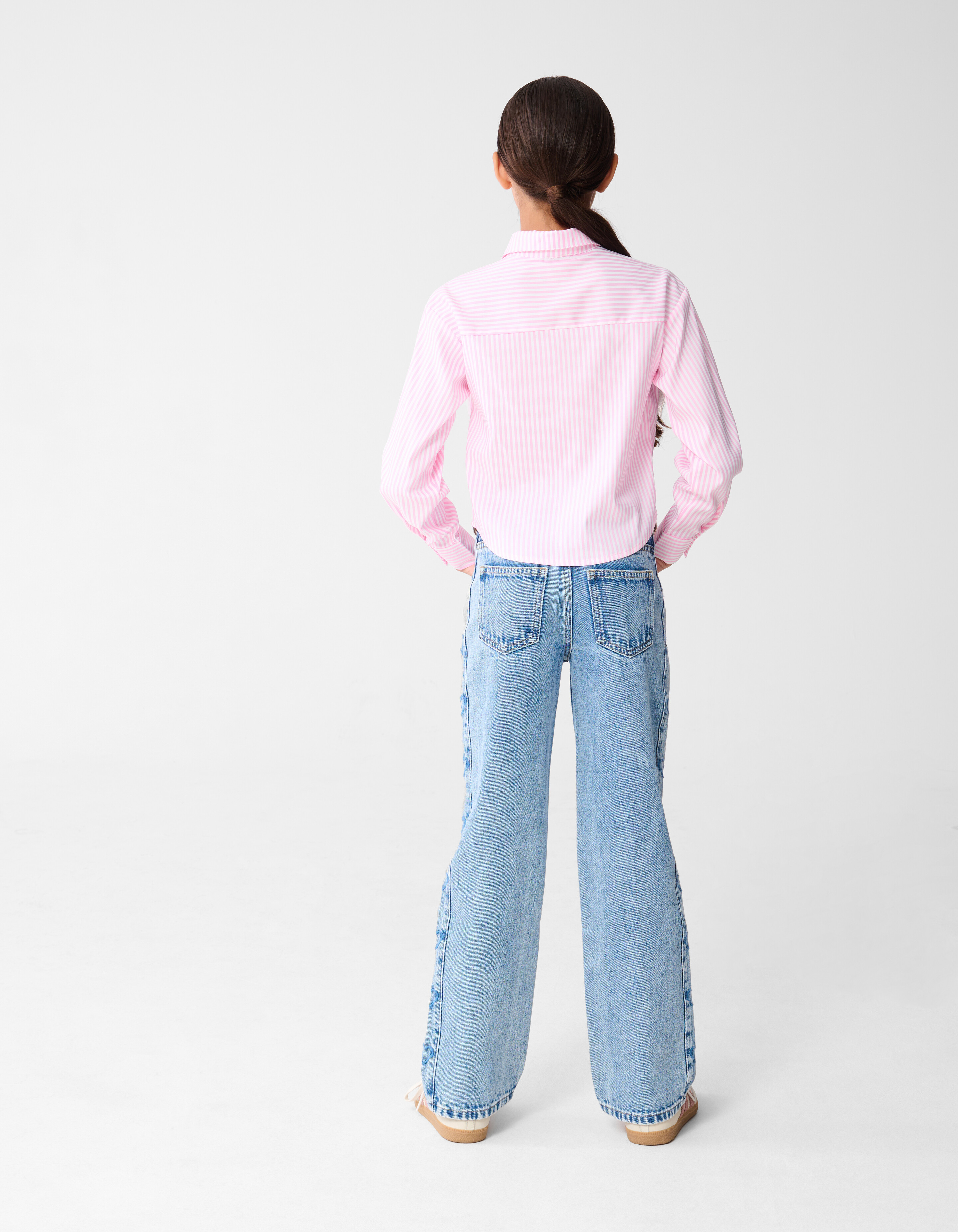 Nadelstreifen Herz Bluse Rosa SHOEBY GIRLS