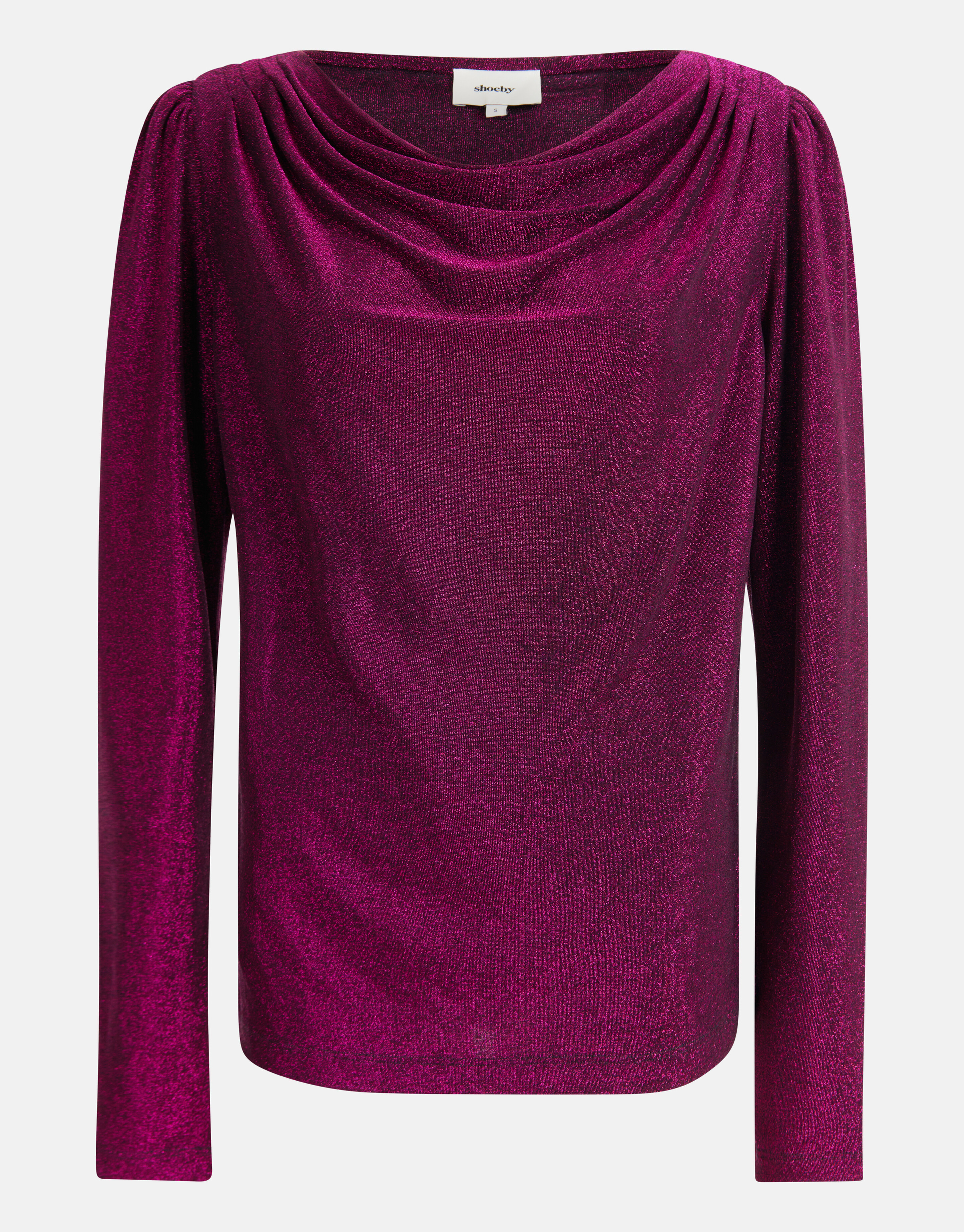 Drapiertes Glitzer-Top Schwarz SHOEBY WOMEN