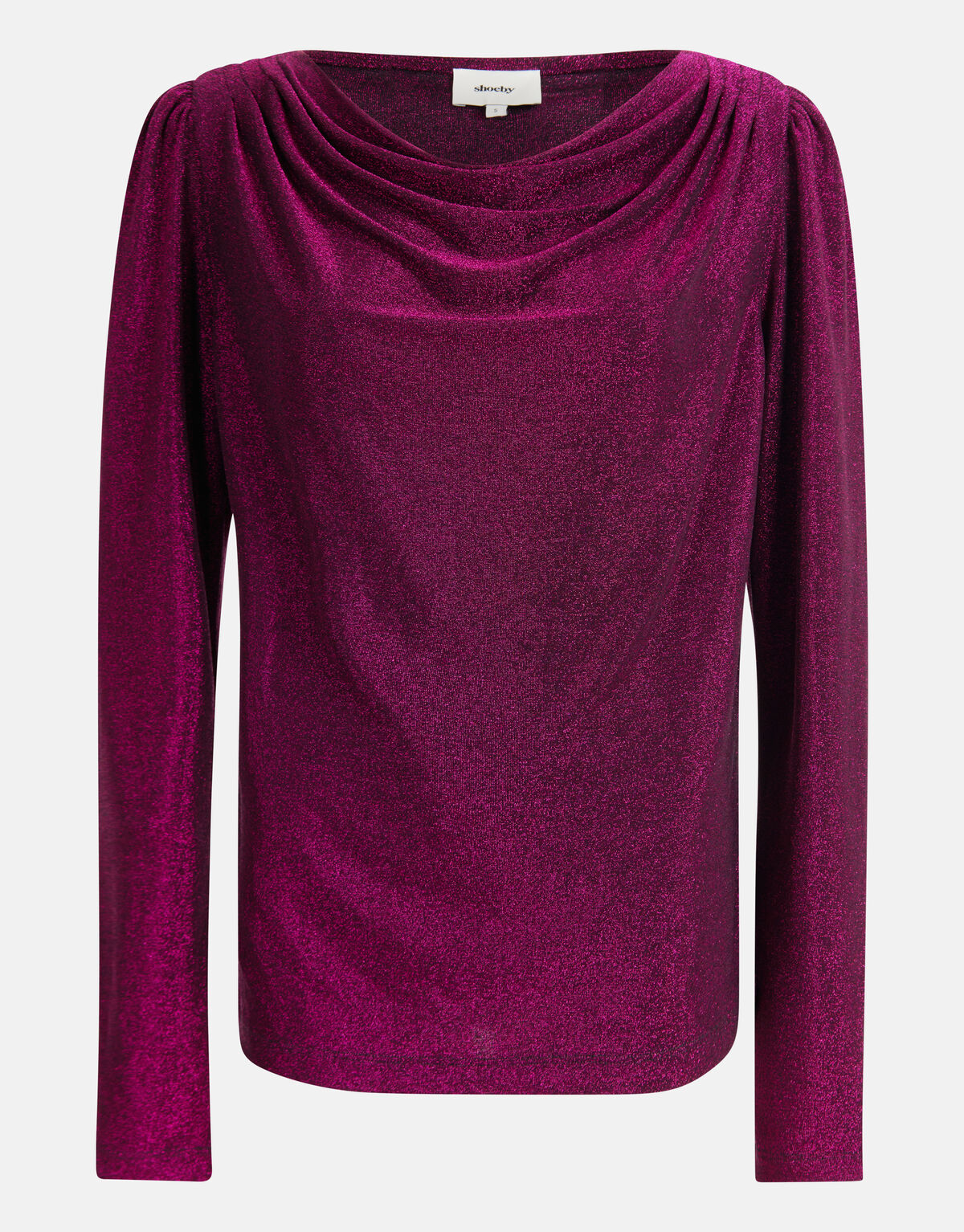 Drapiertes Glitzer-Top Schwarz SHOEBY WOMEN