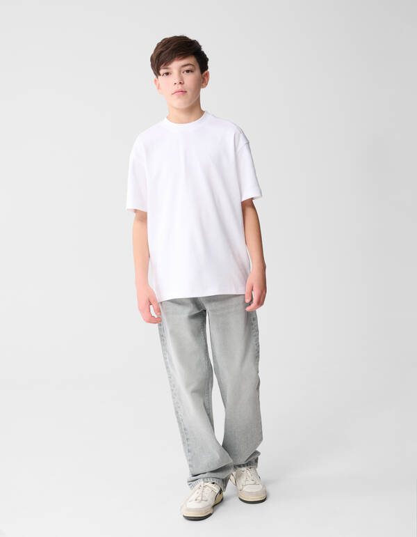 Basic Label T-Shirt Wei&szlig; SHOEBY BOYS