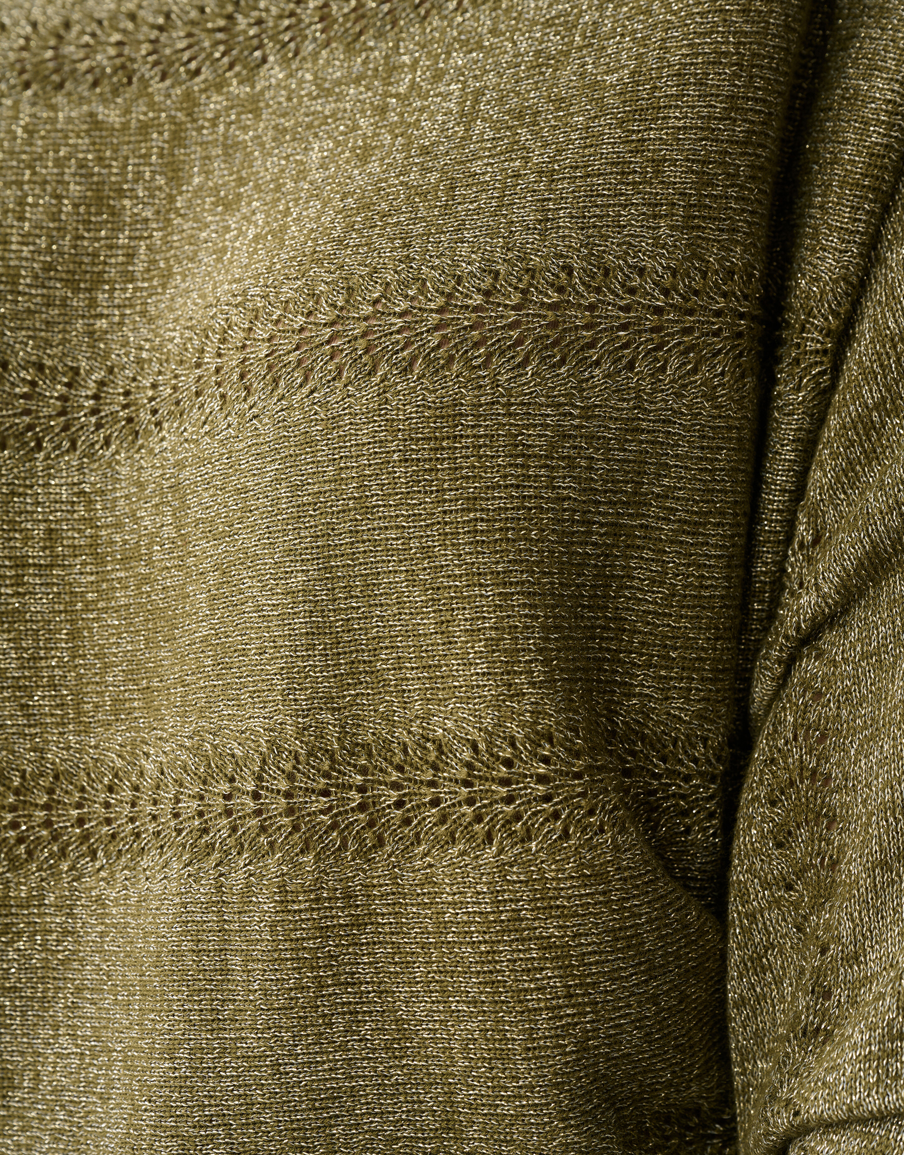 Glitzer ajour Fledermausärmel Pullover grün SHOEBY WOMEN