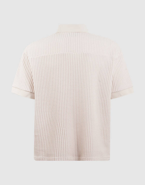 Schweres Waffel-Poloshirt Sand SHOEBY MEN