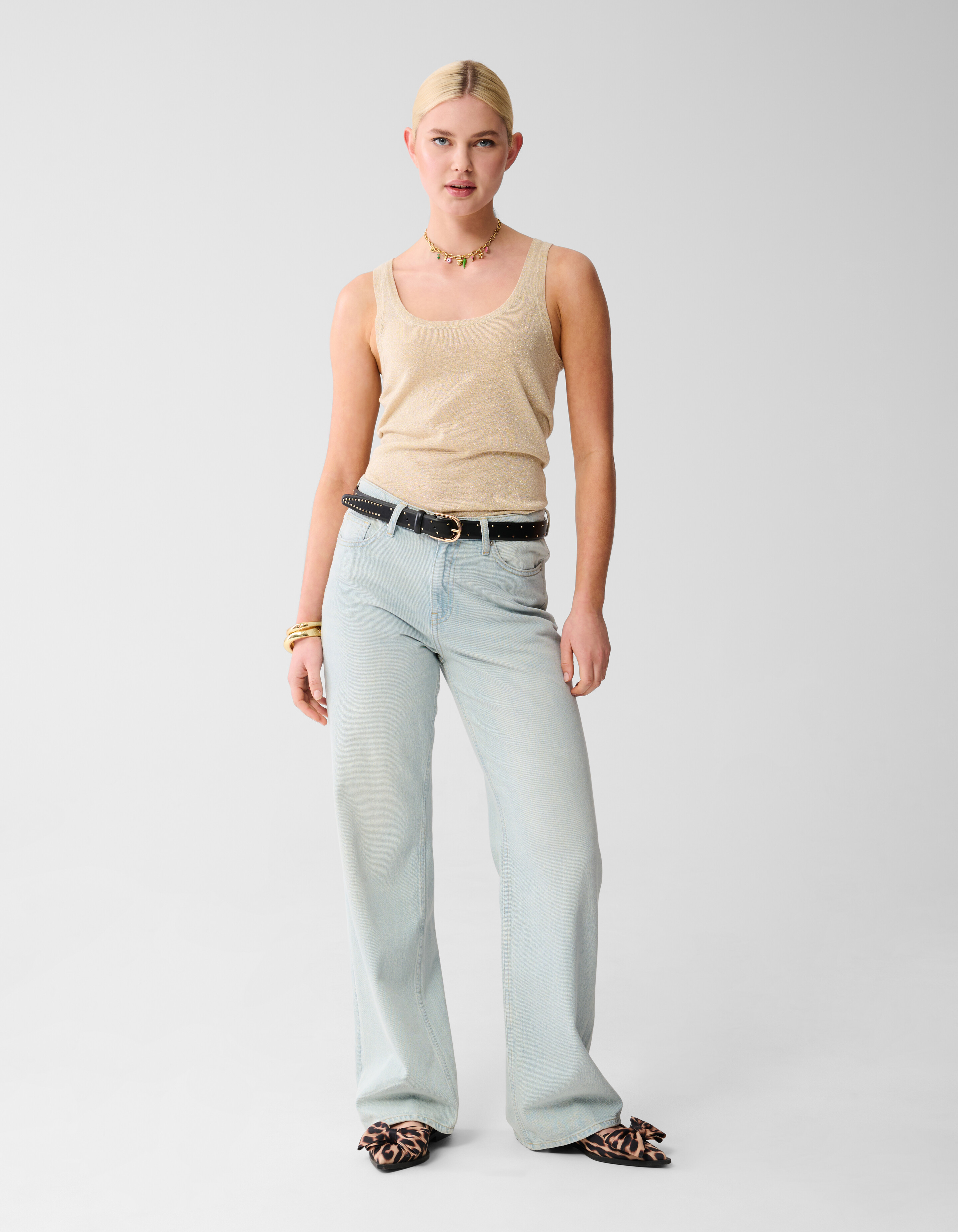 Glitzer-Tank-Top Sand SHOEBY WOMEN