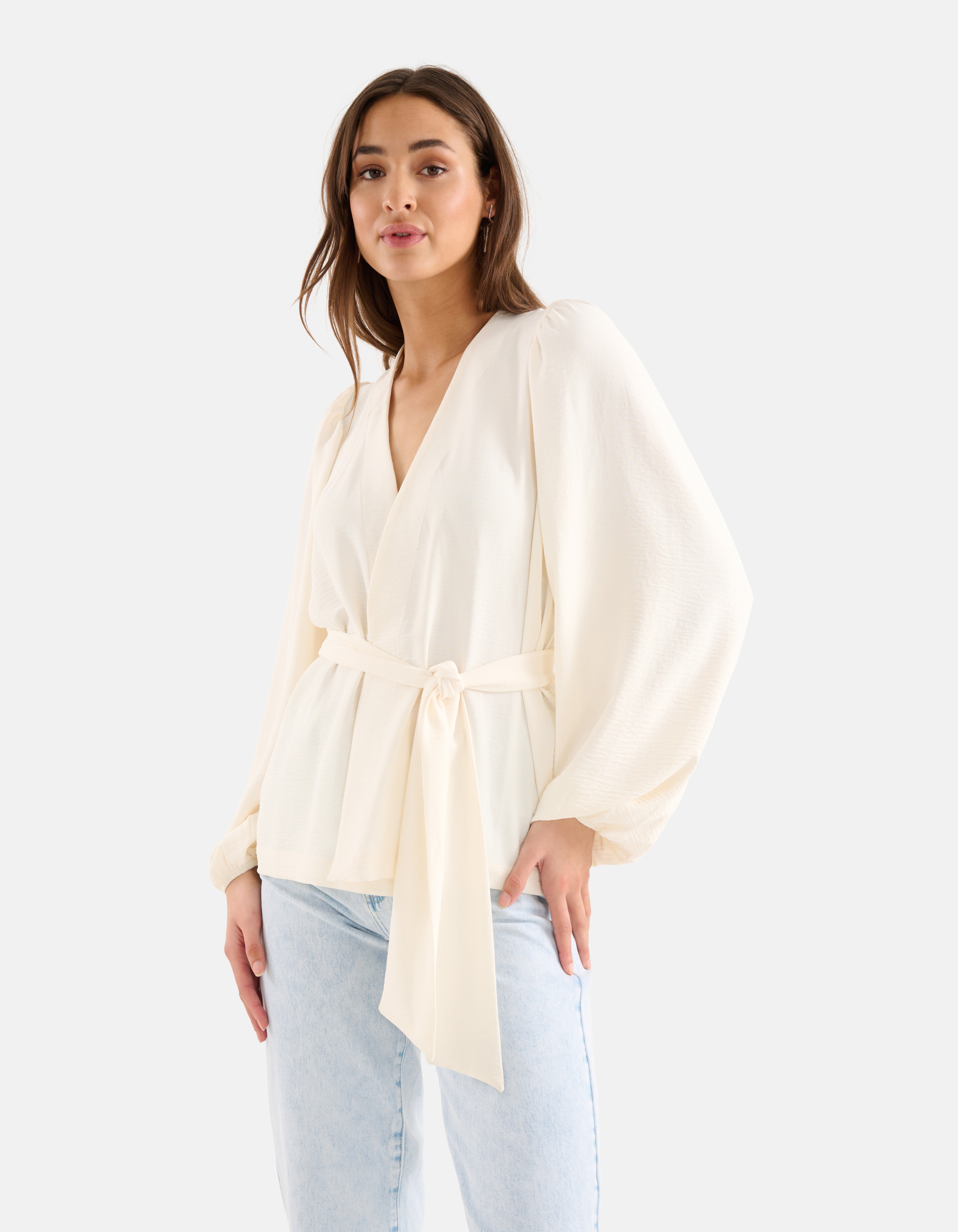 Wickelbluse Off White SHOEBY WOMEN