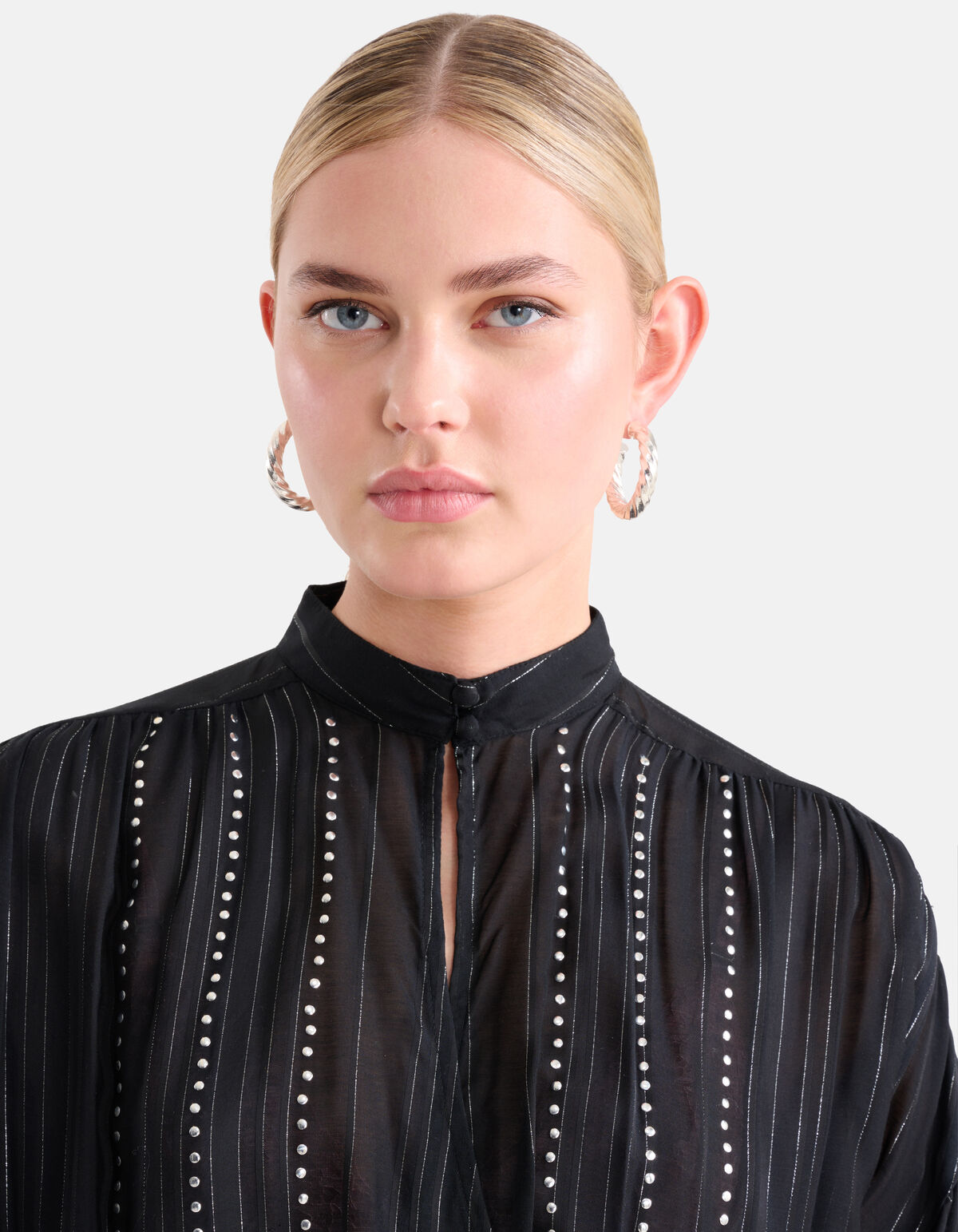 Nieten Lurex Kleid Schwarz SHOEBY WOMEN