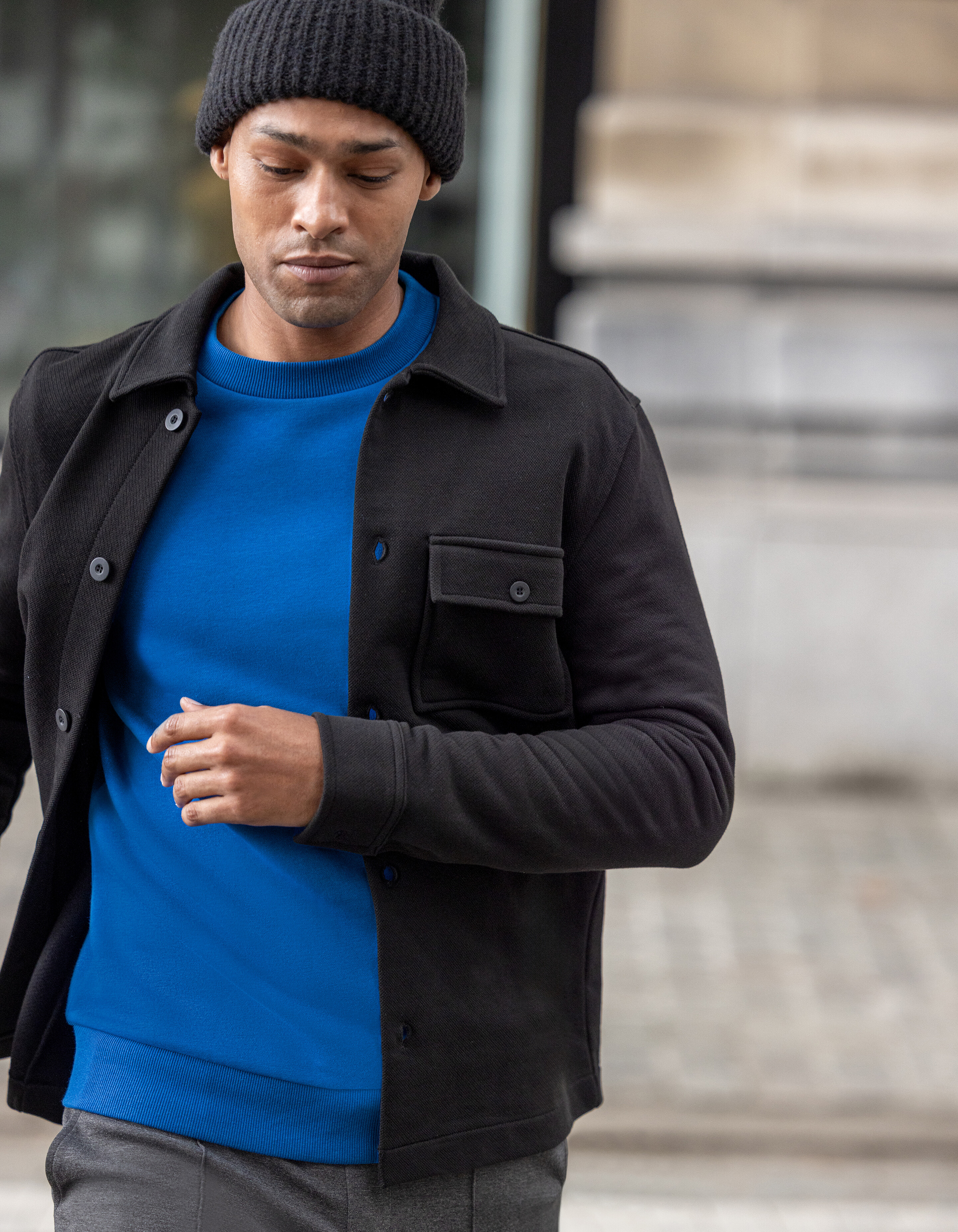 Glitzernder Pullover Blau SHOEBY MEN