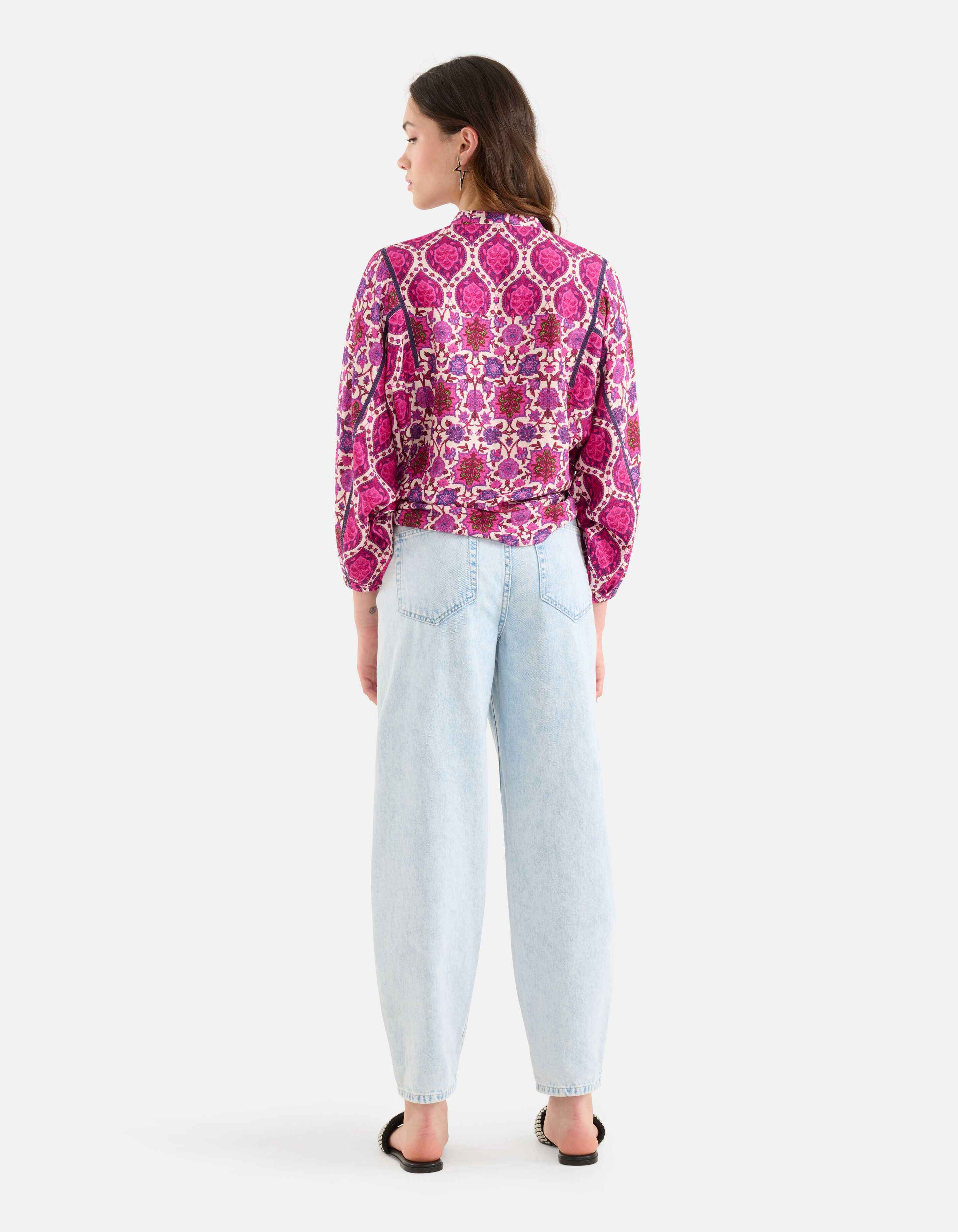 Grafik Print Bluse Lila SHOEBY WOMEN