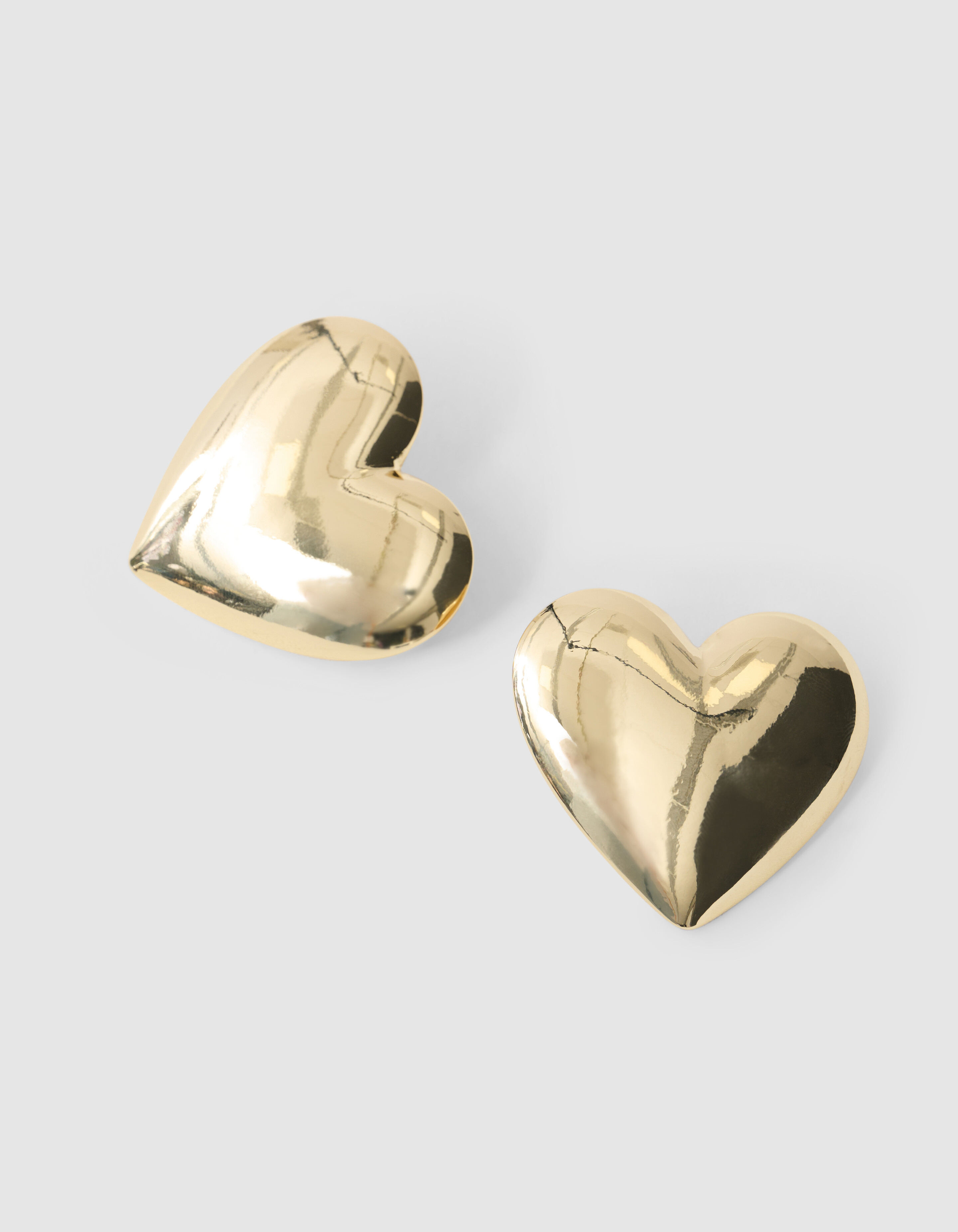 Klobige Herz Ohrringe Gold SHOEBY ACCESSOIRES