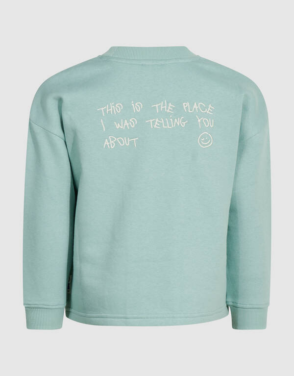 Oversized Artwork-Sweatshirt Hellgr&uuml;n SHOEBY BOYS