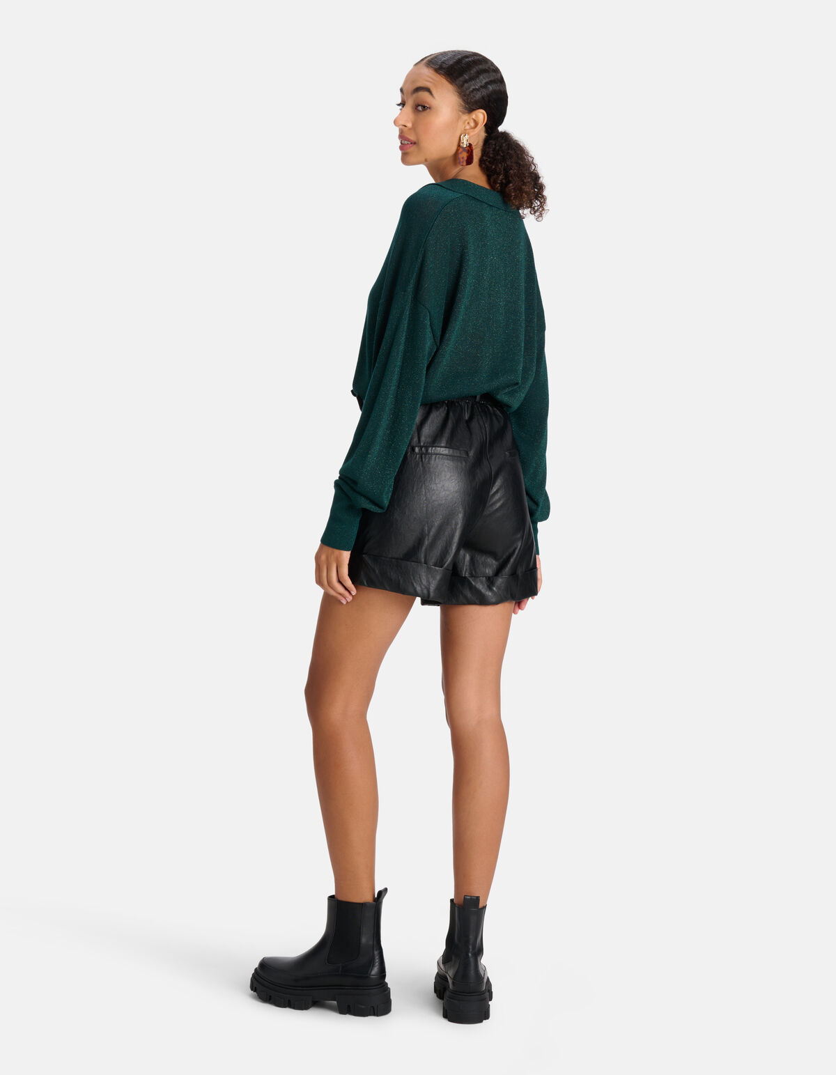 Glitzerbluse Dunkelgrün SHOEBY WOMEN