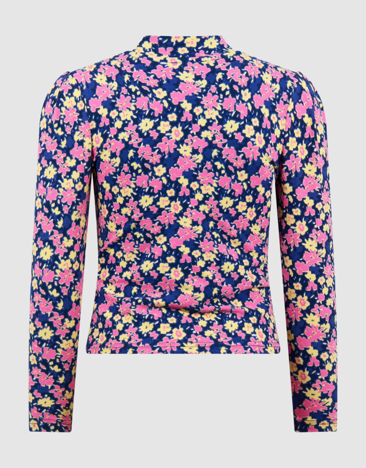 Langarmshirt mit Blumenmuster, dunkelblau/rosa SHOEBY GIRLS