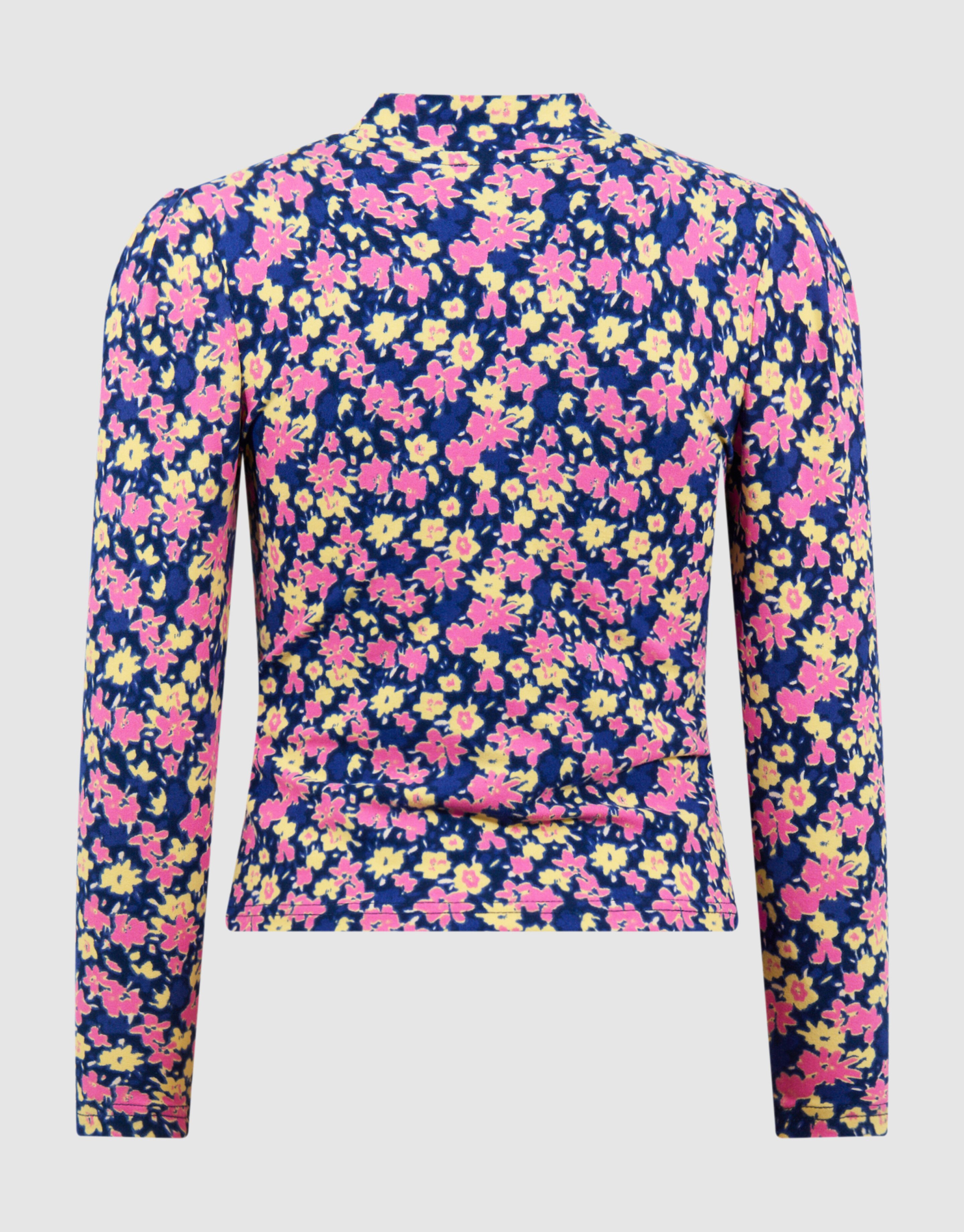 Langarmshirt mit Blumenmuster, dunkelblau/rosa SHOEBY GIRLS
