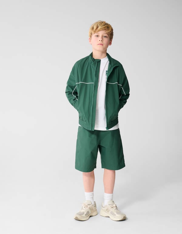 Sportliche Piping-Shorts Gr&uuml;n SHOEBY BOYS