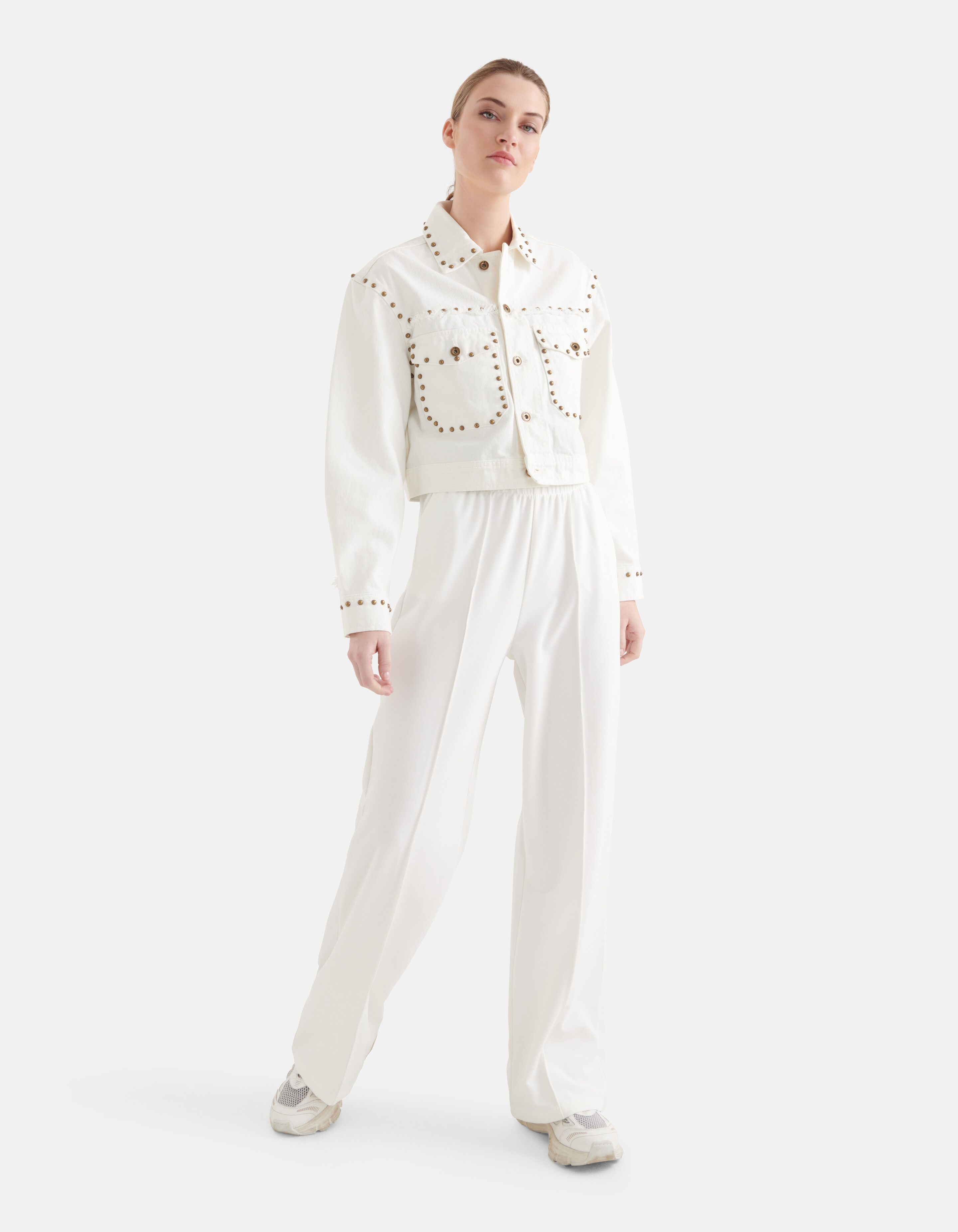 Basic-Hose mit weitem Bein Off White SHOEBY WOMEN