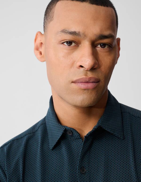 Printed Logo Hemd Dunkelgrün SHOEBY MEN