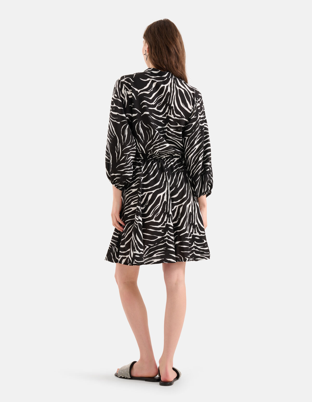Zebra Print Kleid Schwarz/Weiß SHOEBY WOMEN
