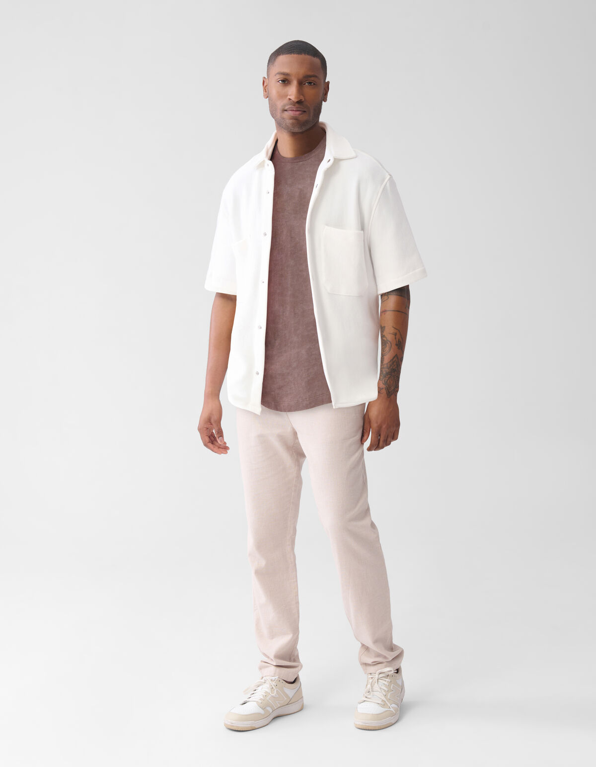 Piqué-Überhemd Off White SHOEBY MEN